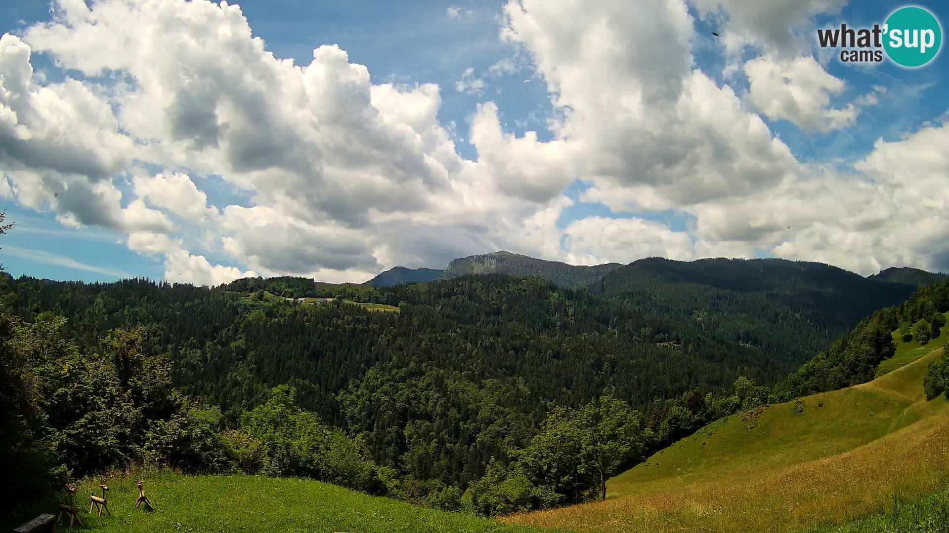 Webcam Brunarica Dražgoše – Liveblick auf Ratitovec (1666 m)