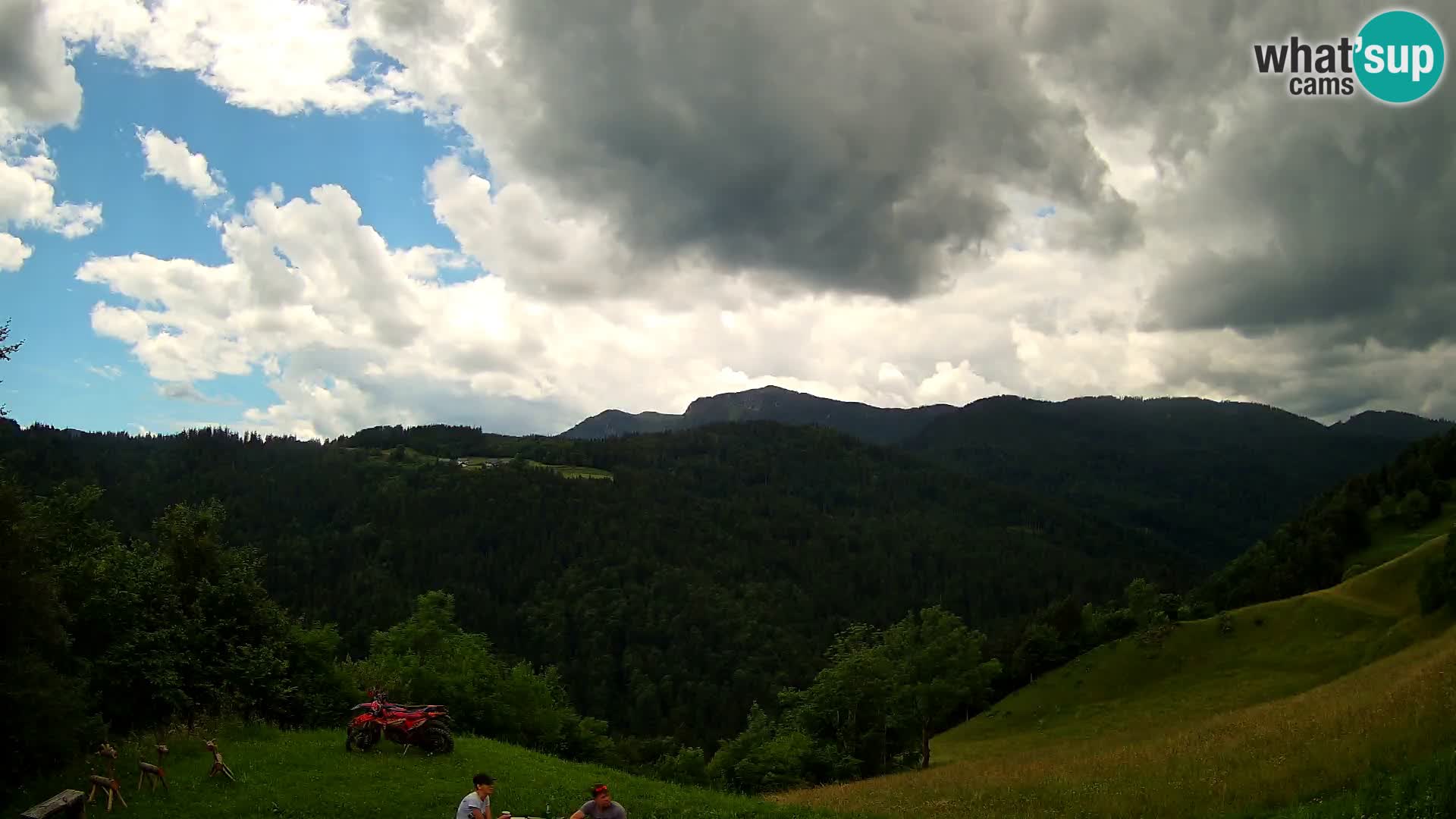 Webcam Brunarica Dražgoše – Live View of Ratitovec (1666 m)