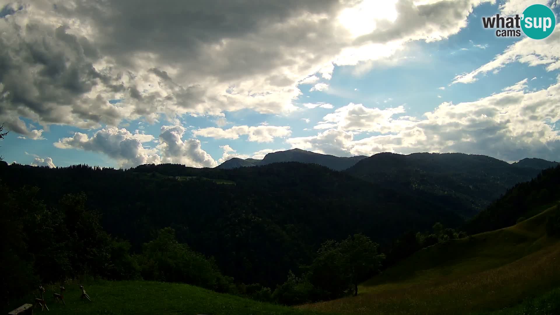 Webcam Brunarica Dražgoše – Live View of Ratitovec (1666 m)