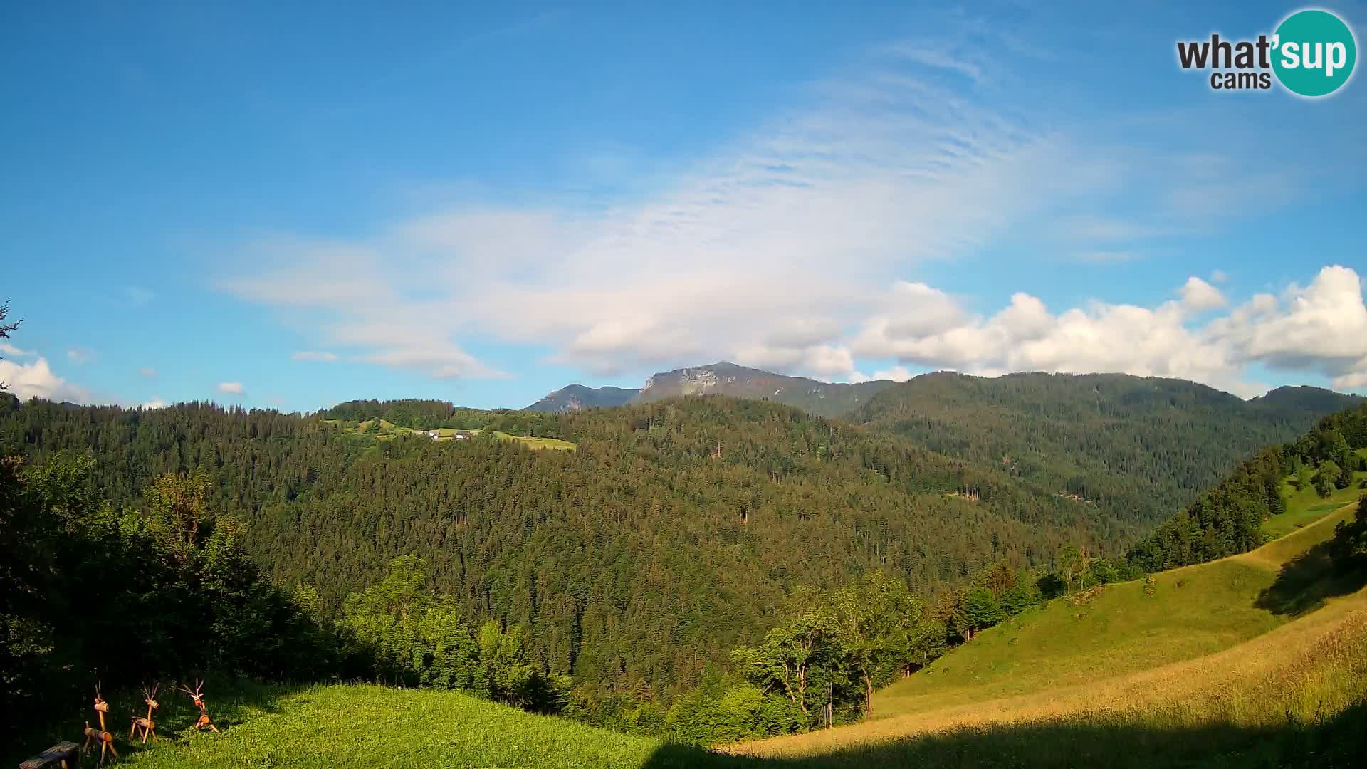 Web kamera Brunarica Dražgoše – Pogled uživo na Ratitovec (1666 m)