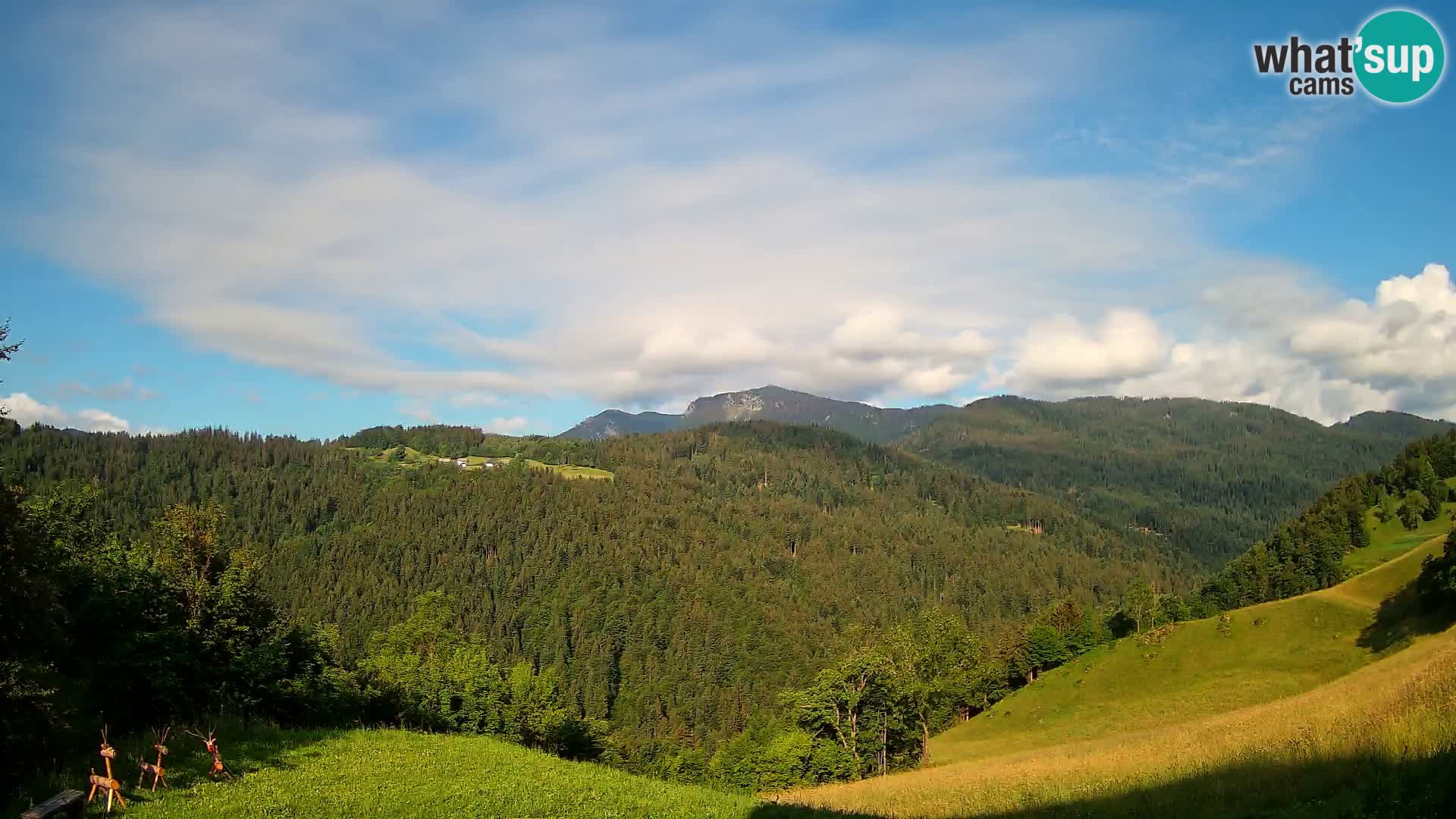 Webcam Brunarica Dražgoše – Live View of Ratitovec (1666 m)