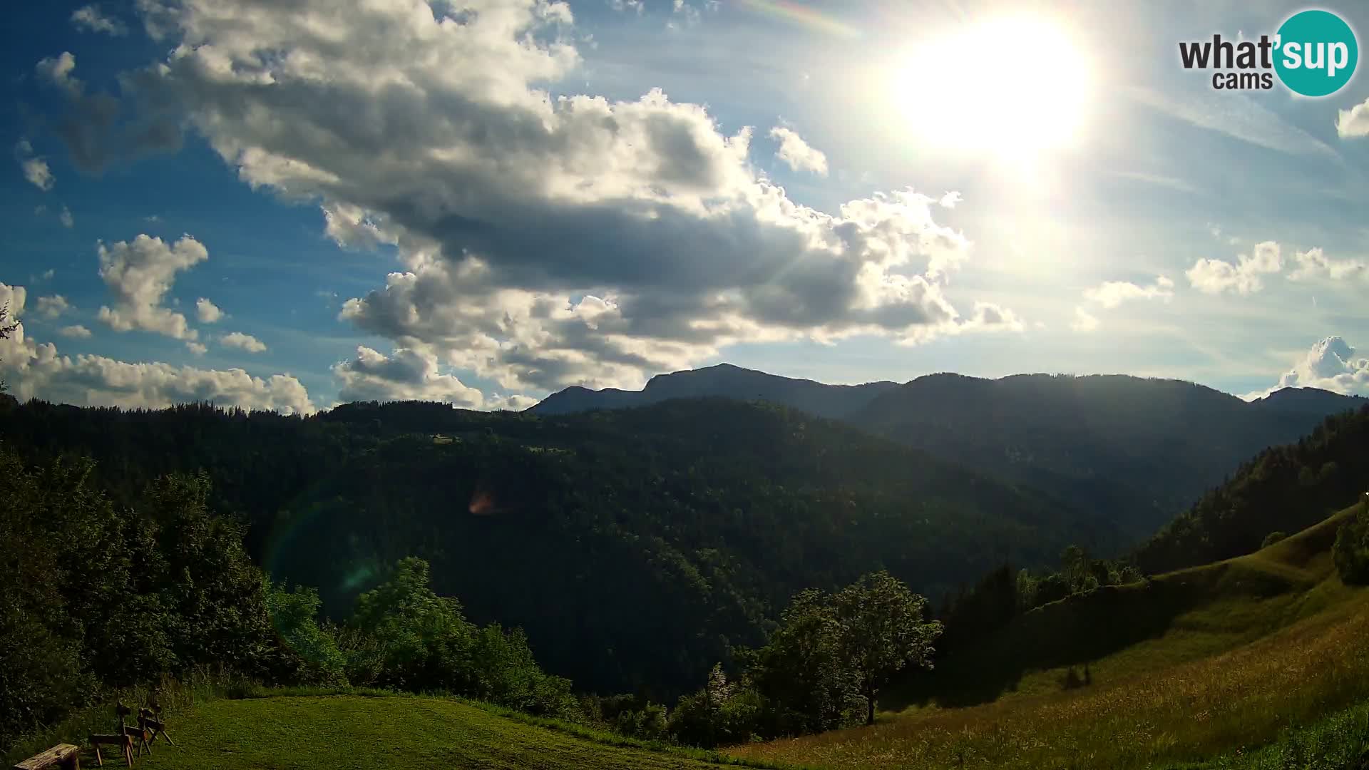 Webcam Brunarica Dražgoše – Liveblick auf Ratitovec (1666 m)