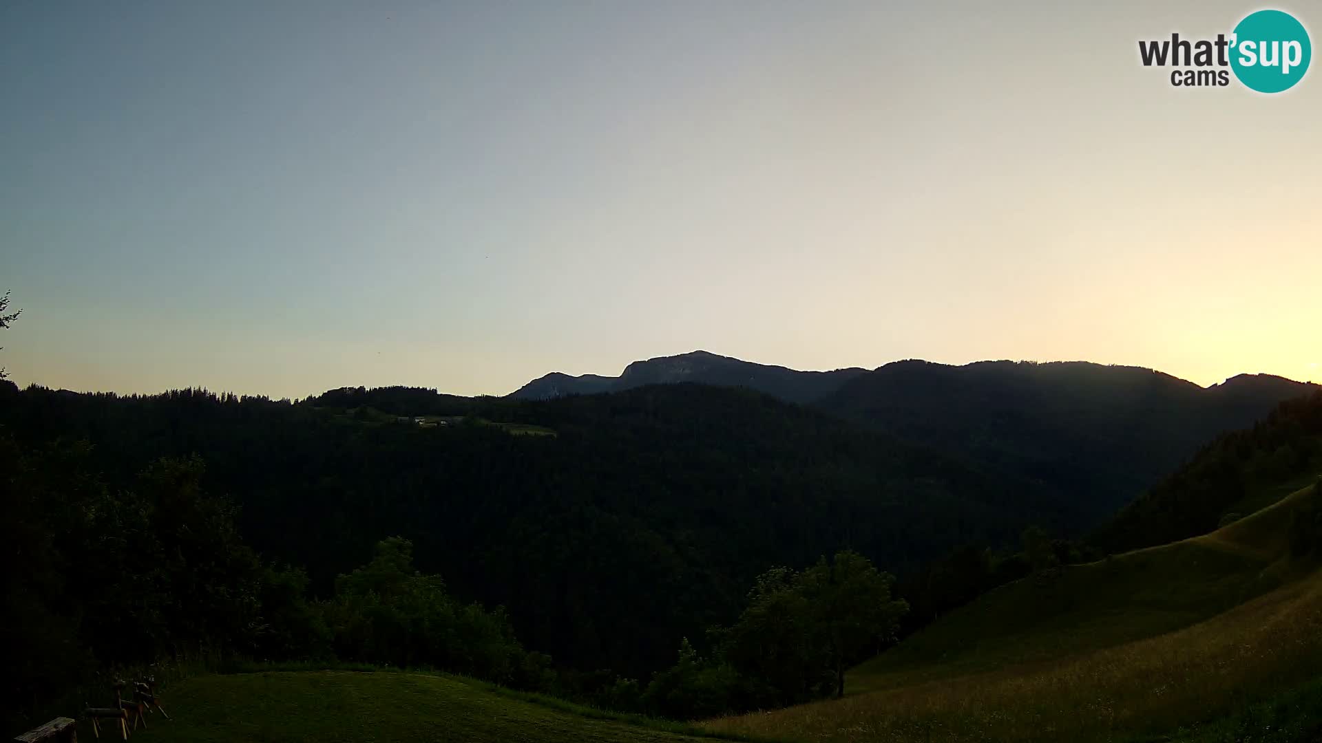 Webcam Brunarica Dražgoše – Live View of Ratitovec (1666 m)