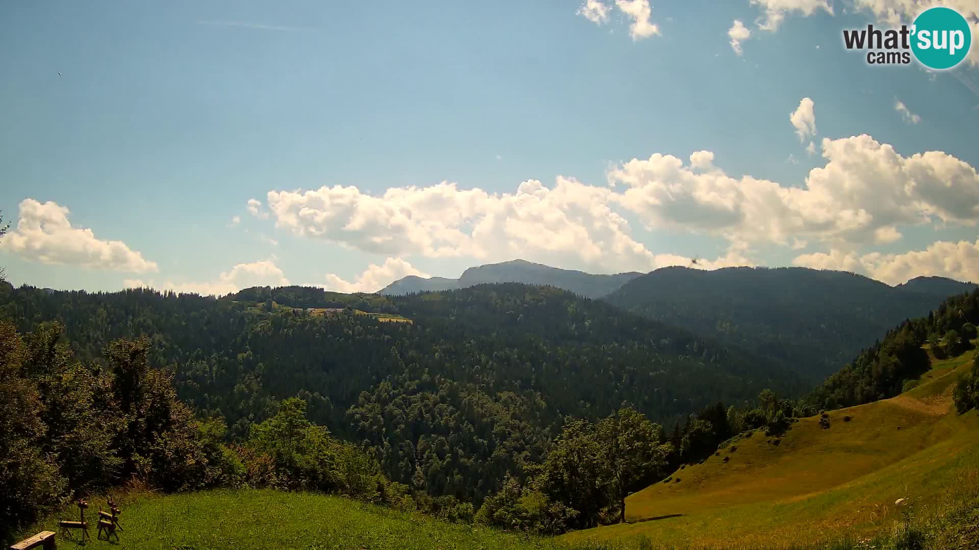 Web kamera Brunarica Dražgoše – Pogled uživo na Ratitovec (1666 m)