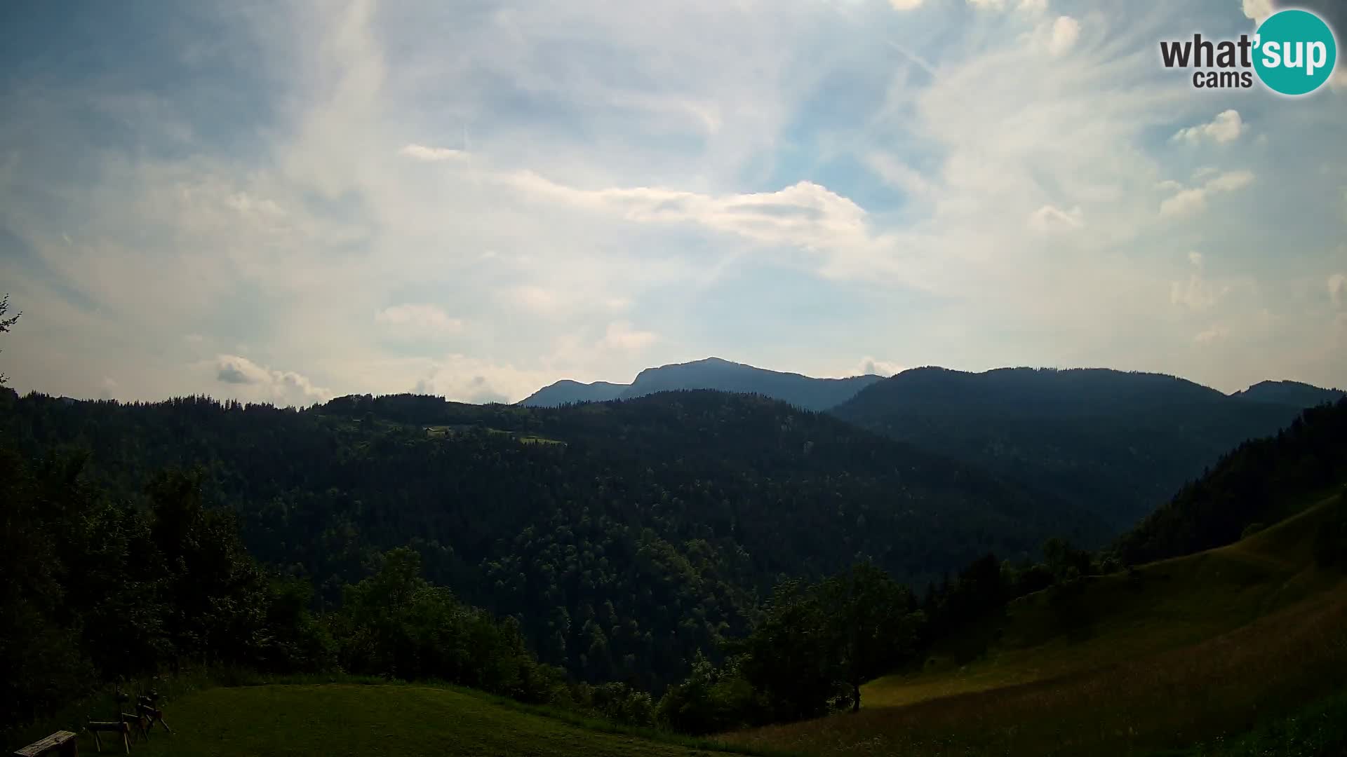 Webcam Brunarica Dražgoše – Live View of Ratitovec (1666 m)
