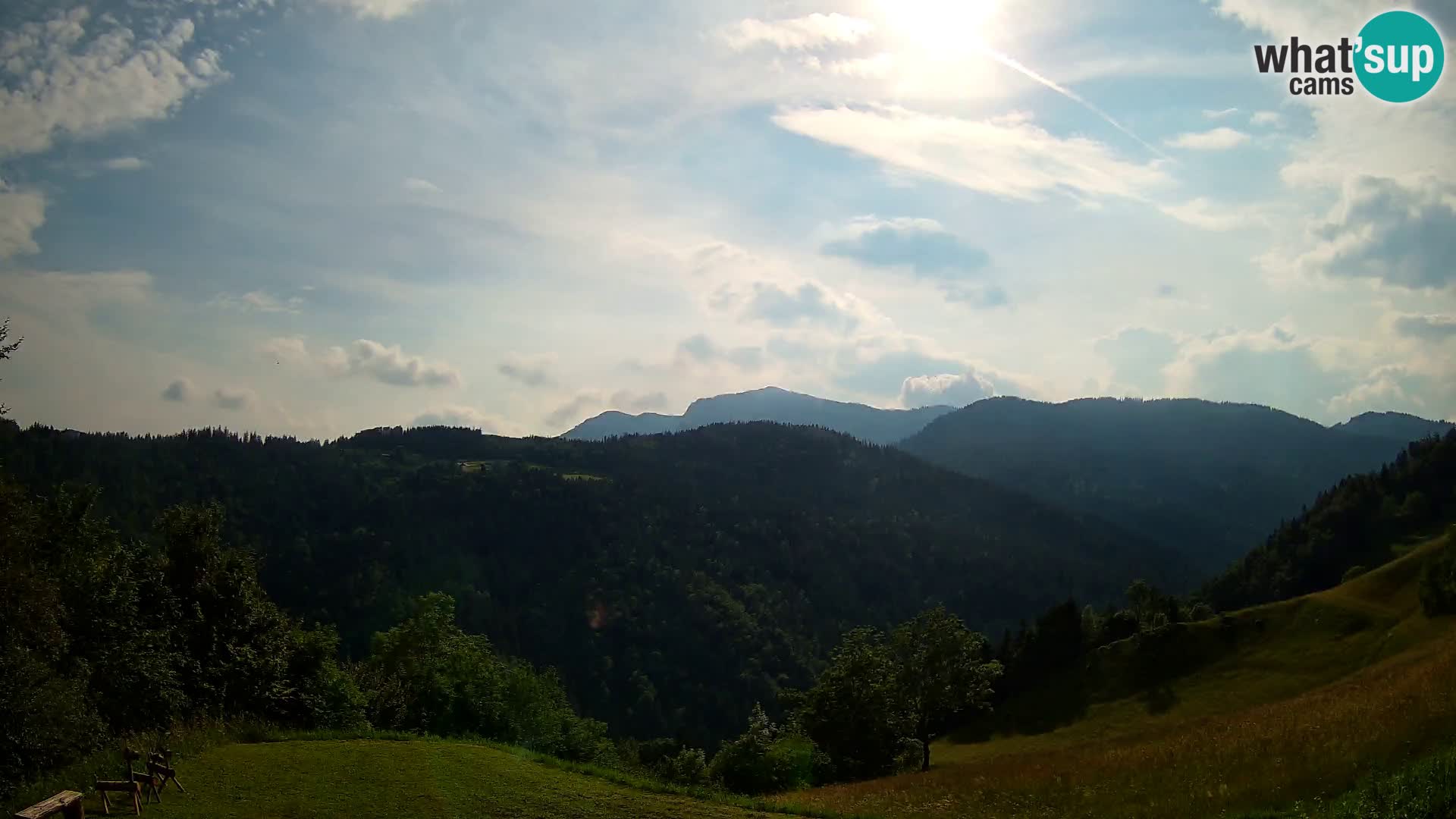 Webcam Brunarica Dražgoše – Liveblick auf Ratitovec (1666 m)