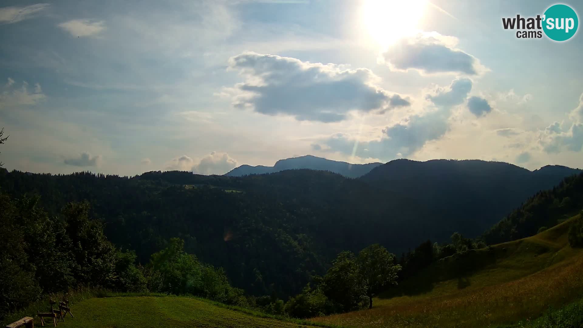 Webcam Brunarica Dražgoše – Live View of Ratitovec (1666 m)