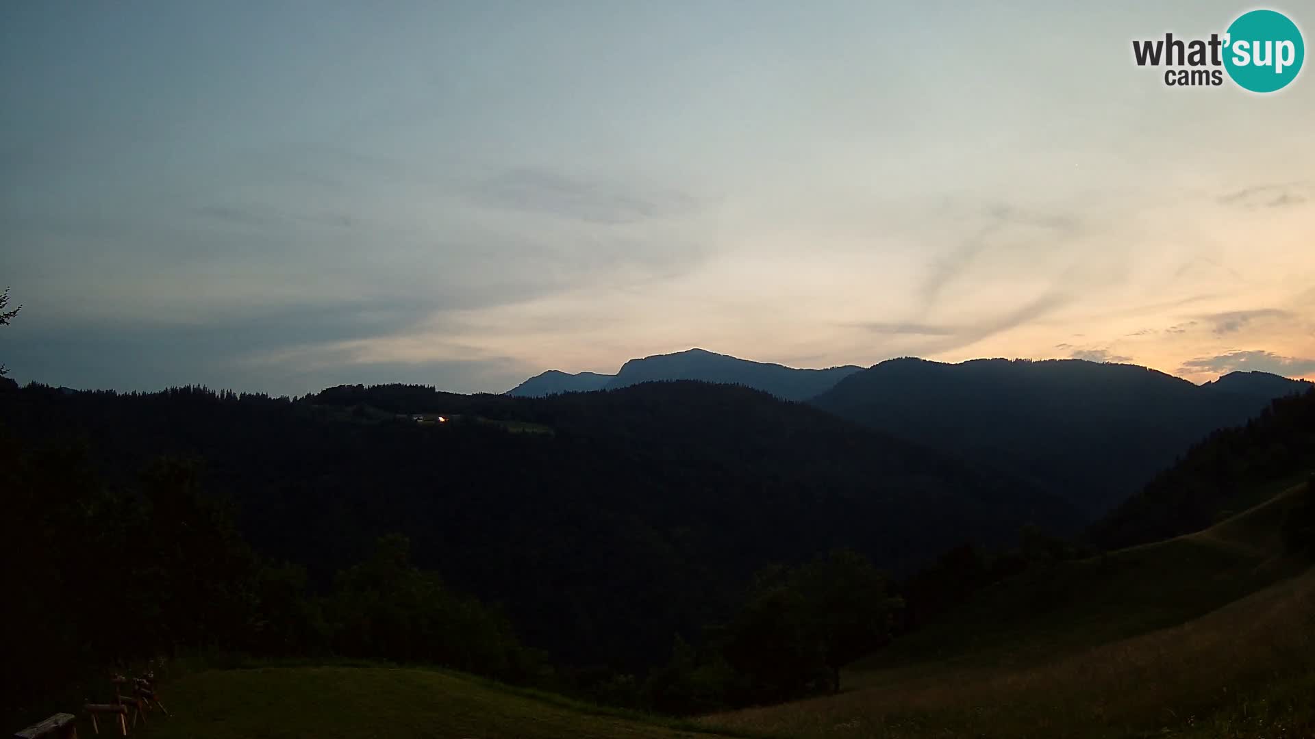 Webcam Brunarica Dražgoše – Live View of Ratitovec (1666 m)