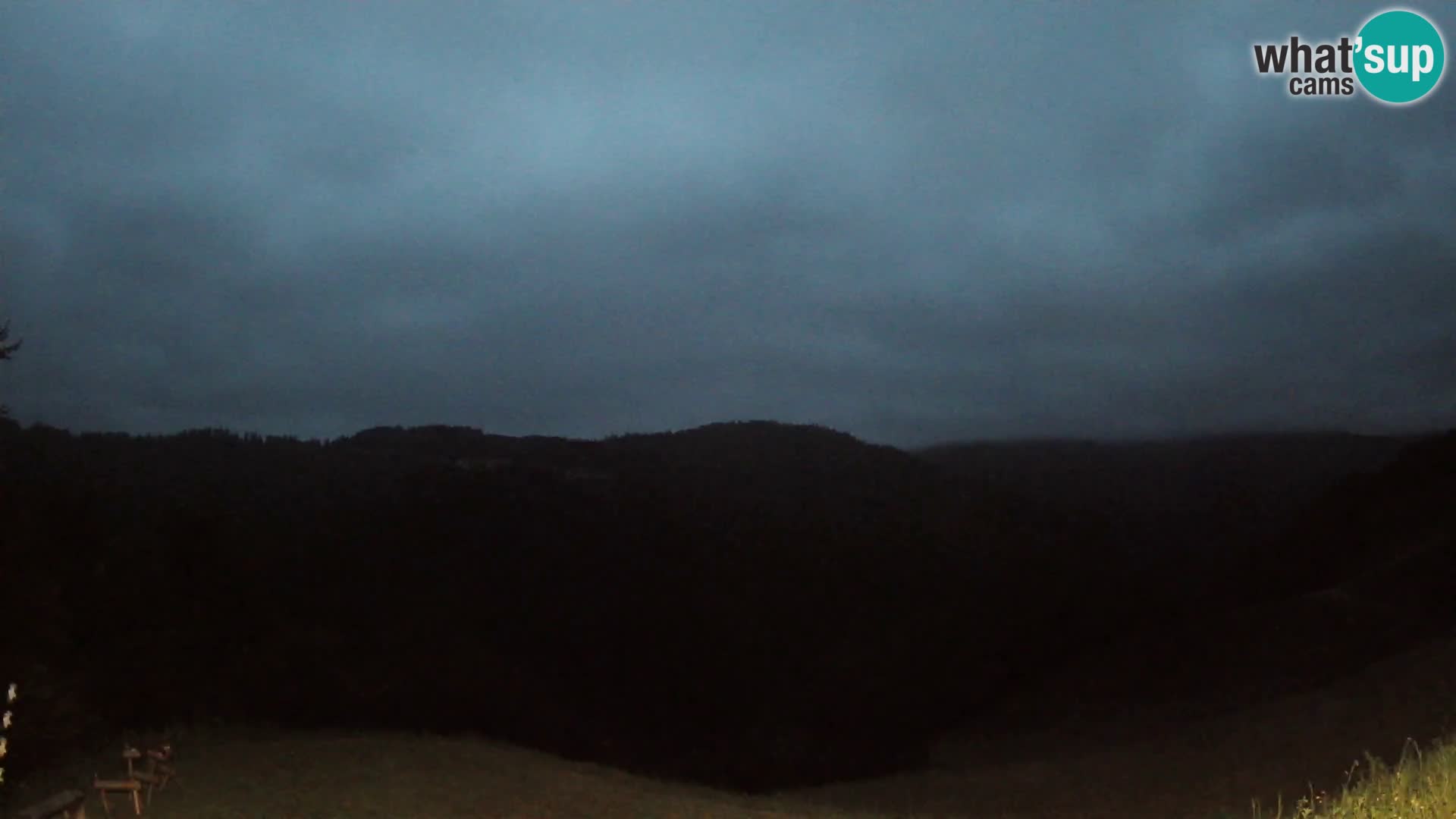 Webcam Brunarica Dražgoše – Vista live sul Ratitovec (1666 m)