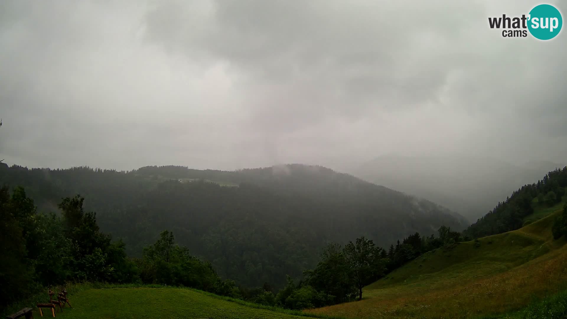 Webcam Brunarica Dražgoše – Liveblick auf Ratitovec (1666 m)
