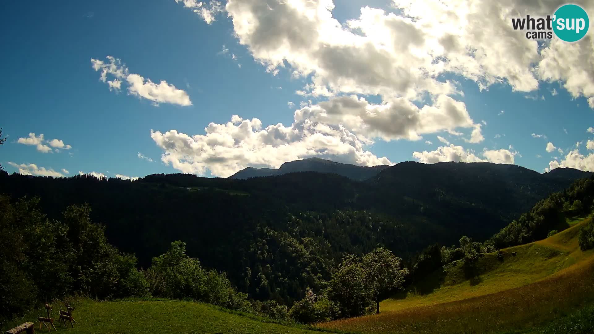Webcam Brunarica Dražgoše – Liveblick auf Ratitovec (1666 m)