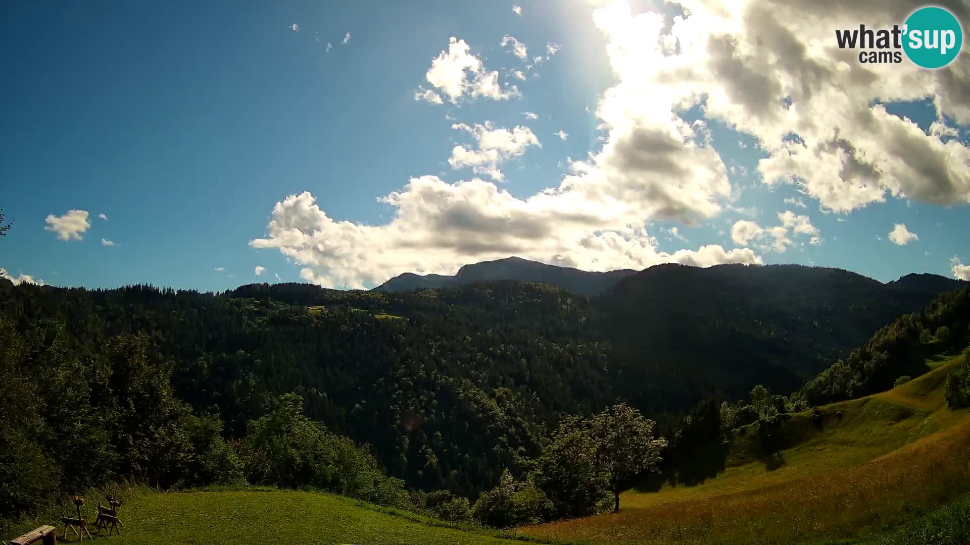 Webcam Brunarica Dražgoše – Liveblick auf Ratitovec (1666 m)