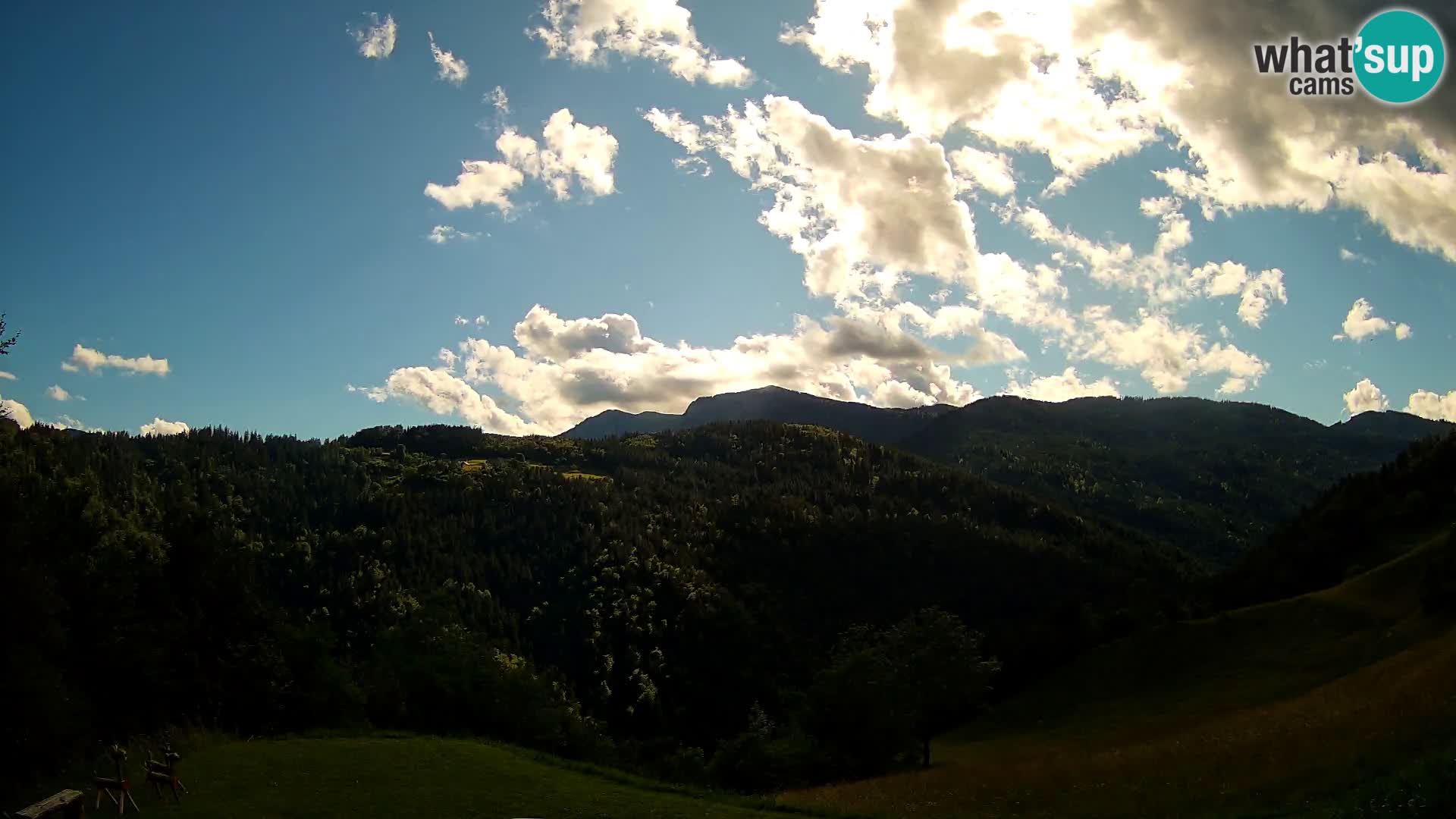 Webcam Brunarica Dražgoše – Live View of Ratitovec (1666 m)