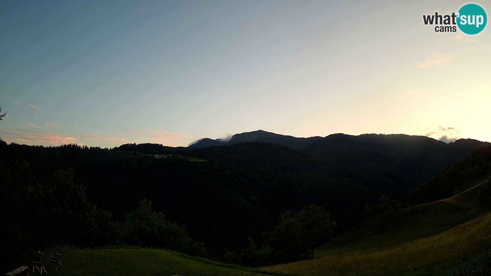 Webcam Brunarica Dražgoše – Liveblick auf Ratitovec (1666 m)