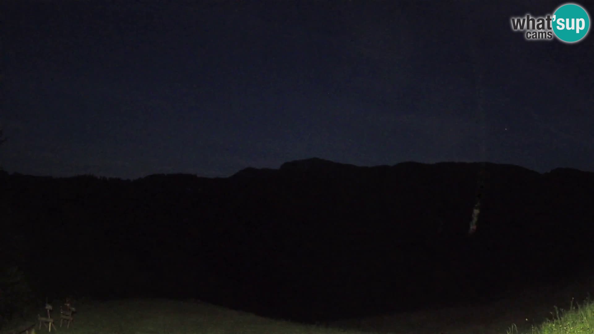 Webcam Brunarica Dražgoše – Vista live sul Ratitovec (1666 m)