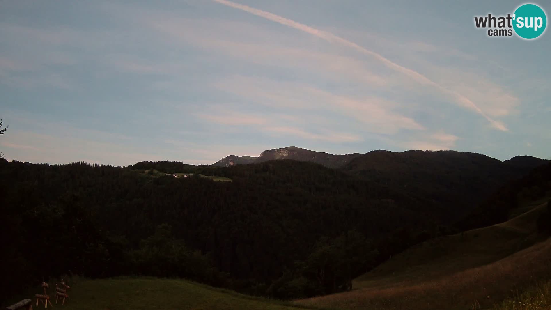 Webcam Brunarica Dražgoše – Liveblick auf Ratitovec (1666 m)