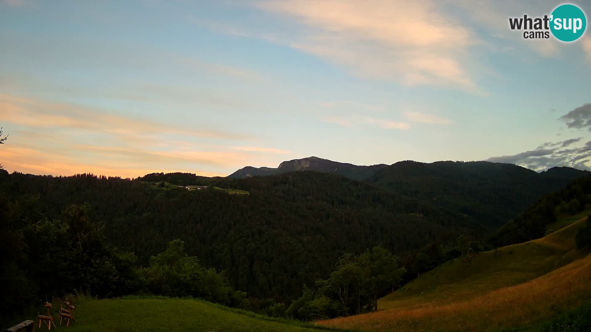 Webcam Brunarica Dražgoše – Liveblick auf Ratitovec (1666 m)