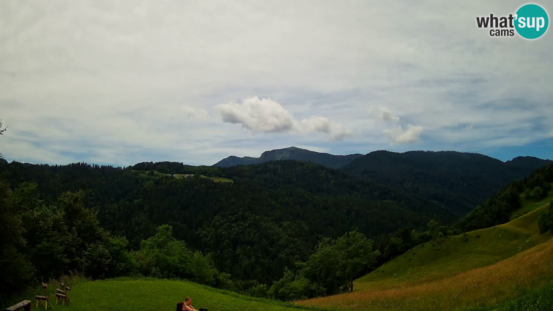 Webcam Brunarica Dražgoše – Vista live sul Ratitovec (1666 m)