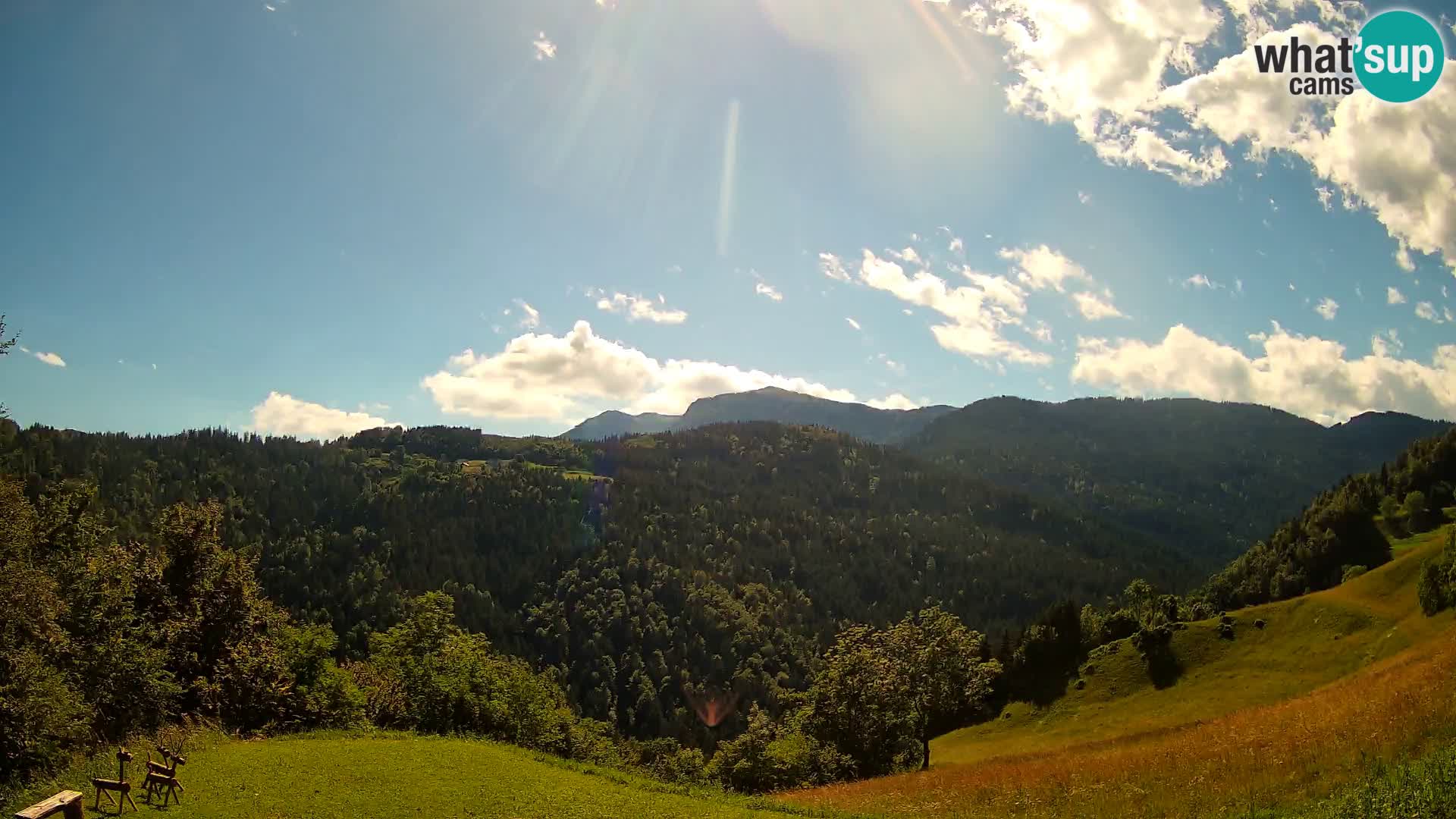 Webcam Brunarica Dražgoše – Liveblick auf Ratitovec (1666 m)