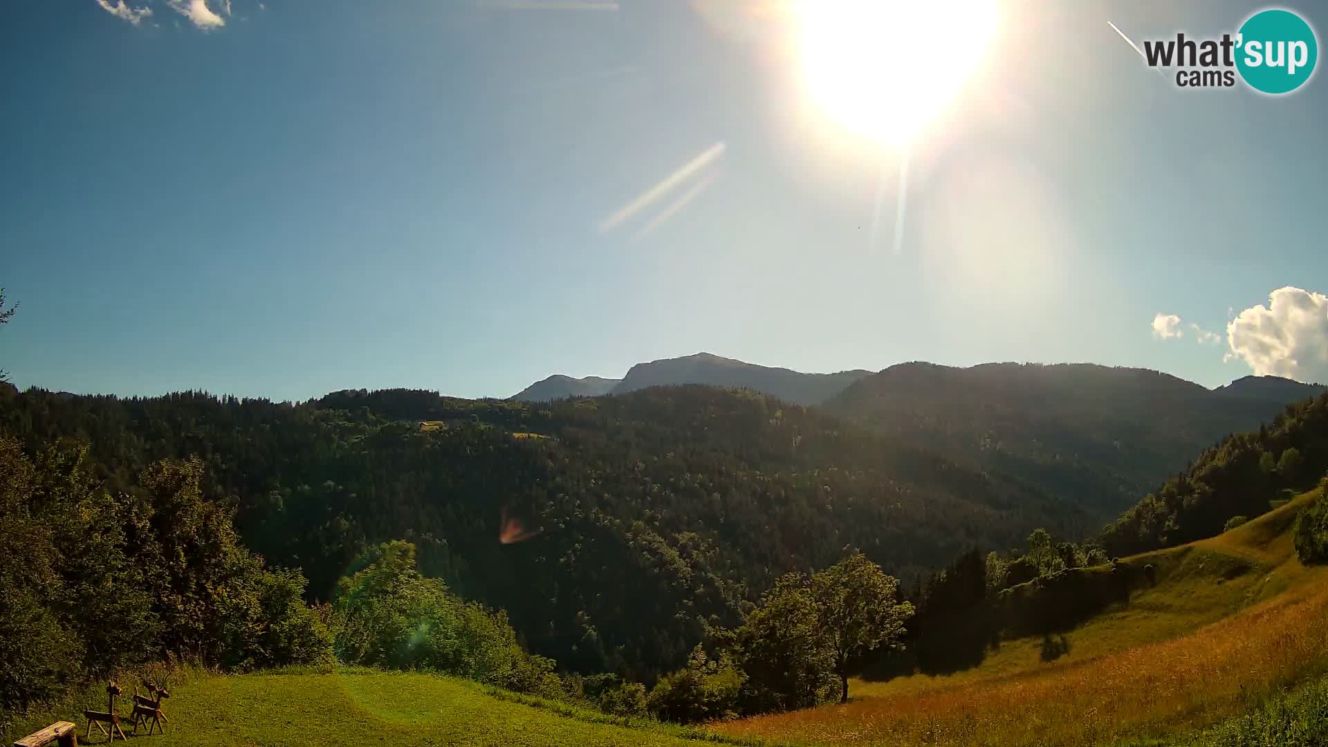 Webcam Brunarica Dražgoše – Vista live sul Ratitovec (1666 m)