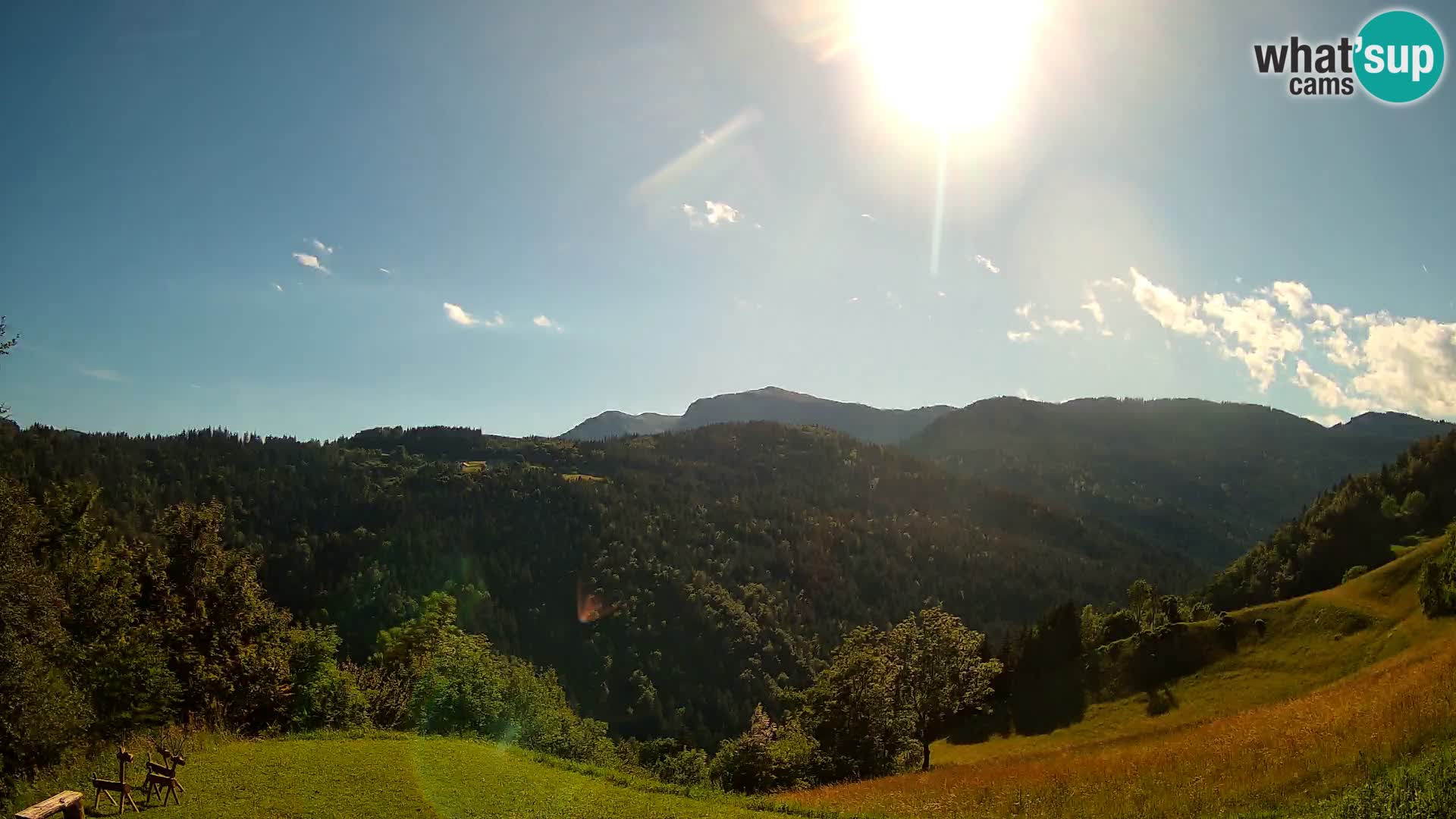 Webcam Brunarica Dražgoše – Live View of Ratitovec (1666 m)