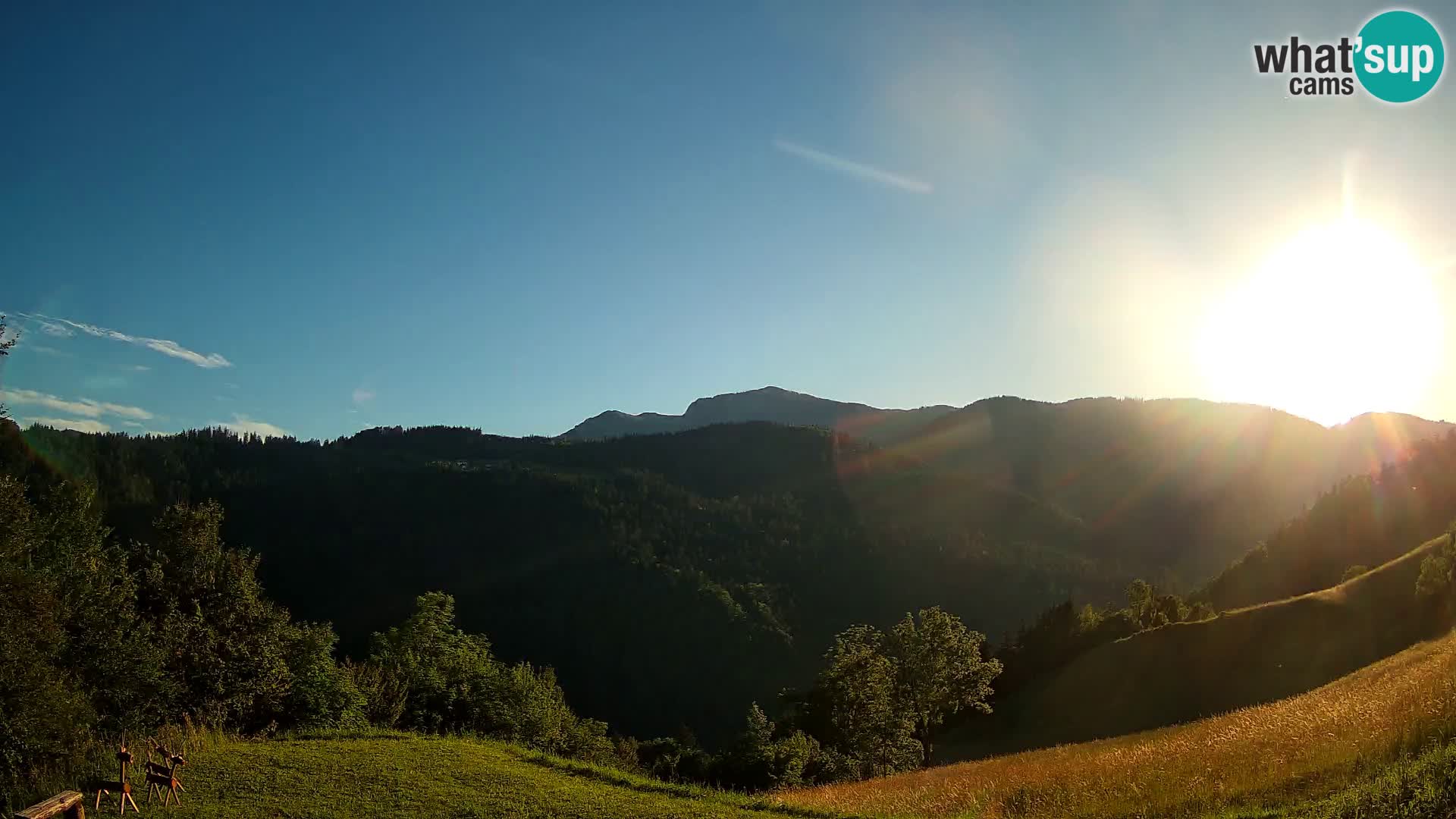 Web kamera Brunarica Dražgoše – Pogled uživo na Ratitovec (1666 m)