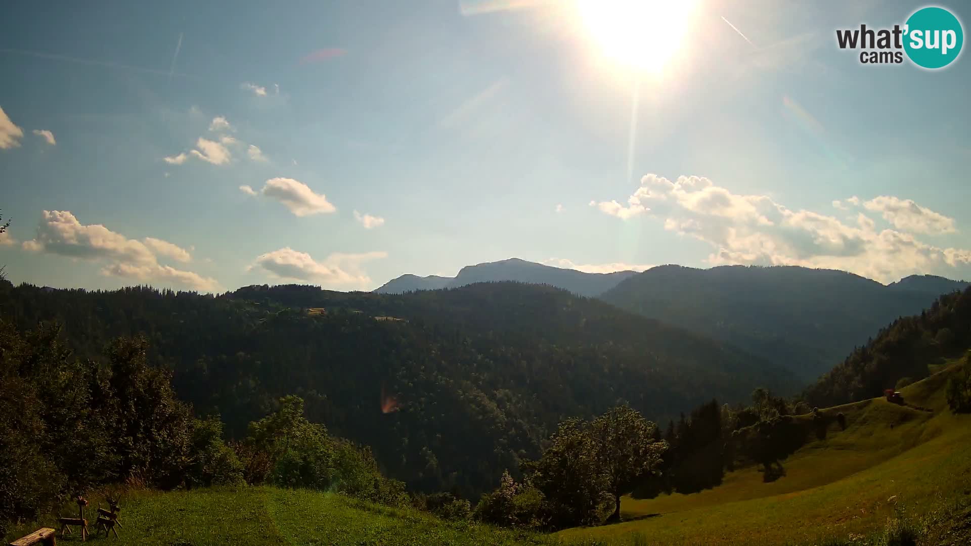 Webcam Brunarica Dražgoše – Liveblick auf Ratitovec (1666 m)