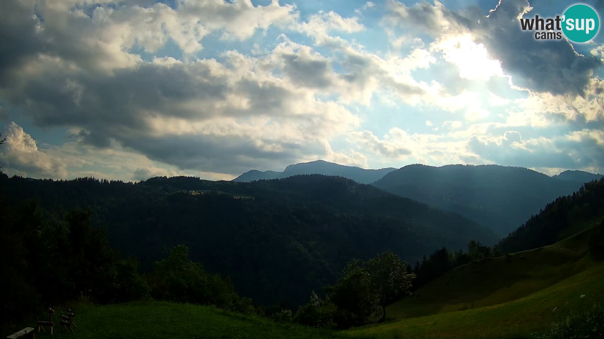 Webcam Brunarica Dražgoše – Live View of Ratitovec (1666 m)