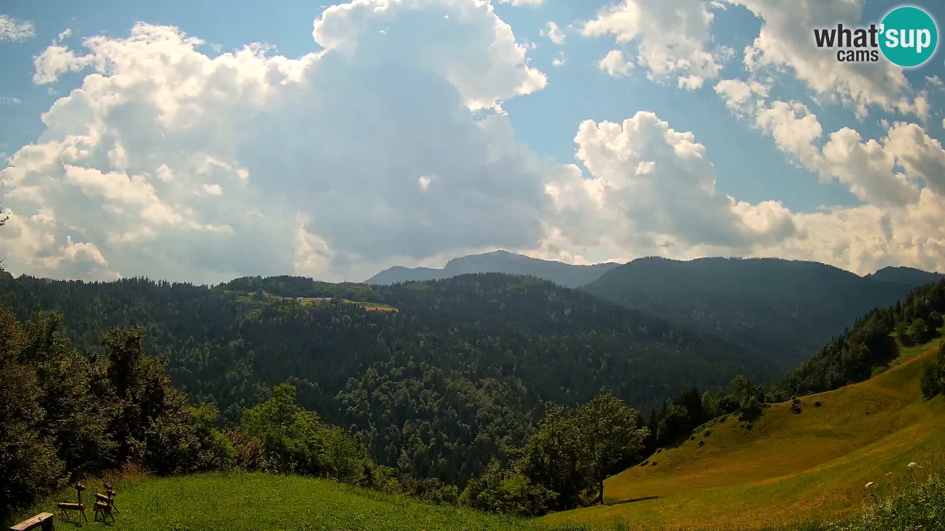 Webcam Brunarica Dražgoše – Live View of Ratitovec (1666 m)