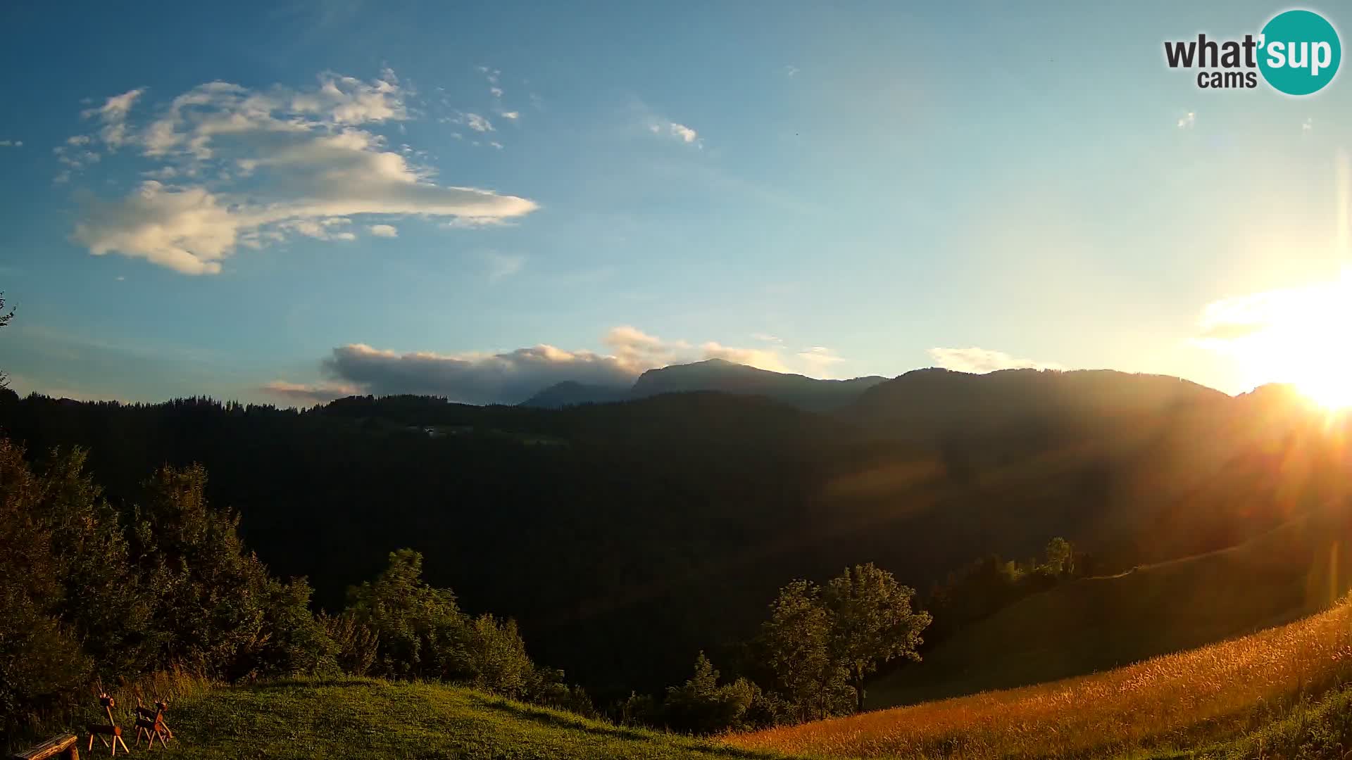 Webcam Brunarica Dražgoše – Liveblick auf Ratitovec (1666 m)