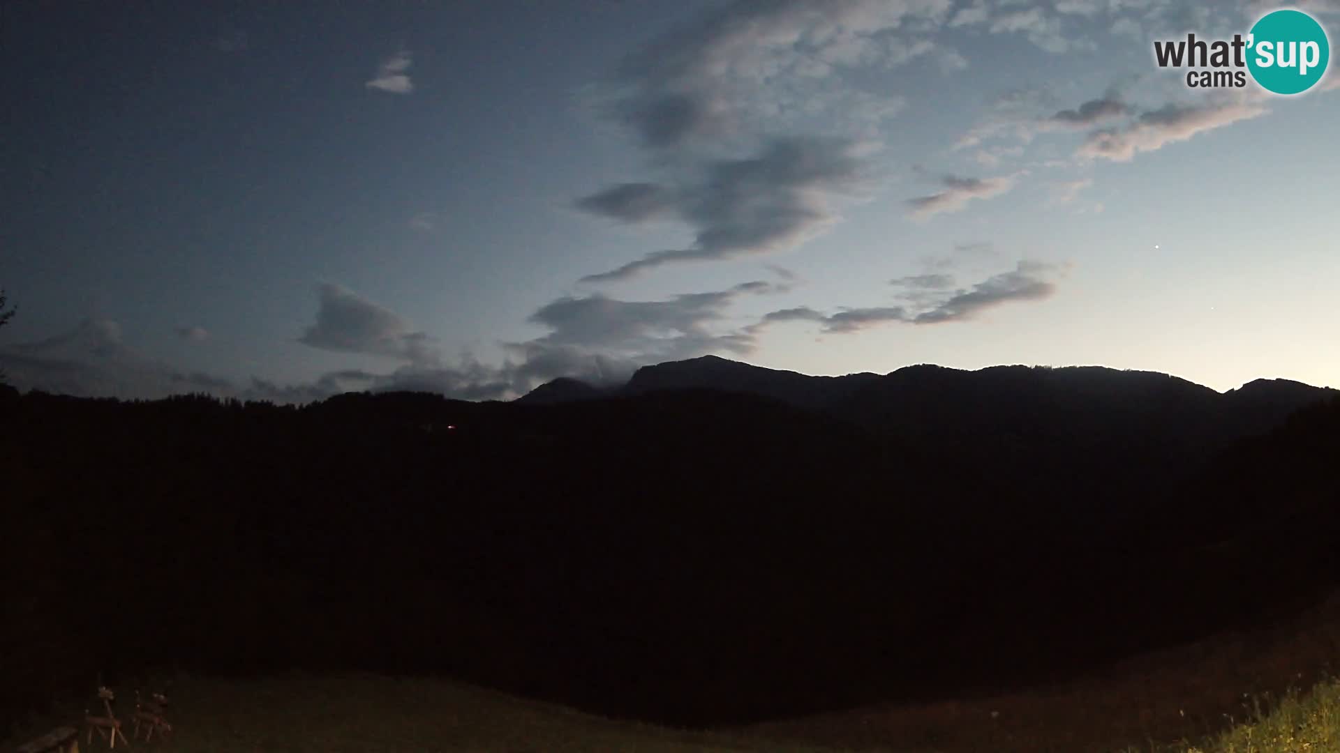 Webcam Brunarica Dražgoše – Liveblick auf Ratitovec (1666 m)