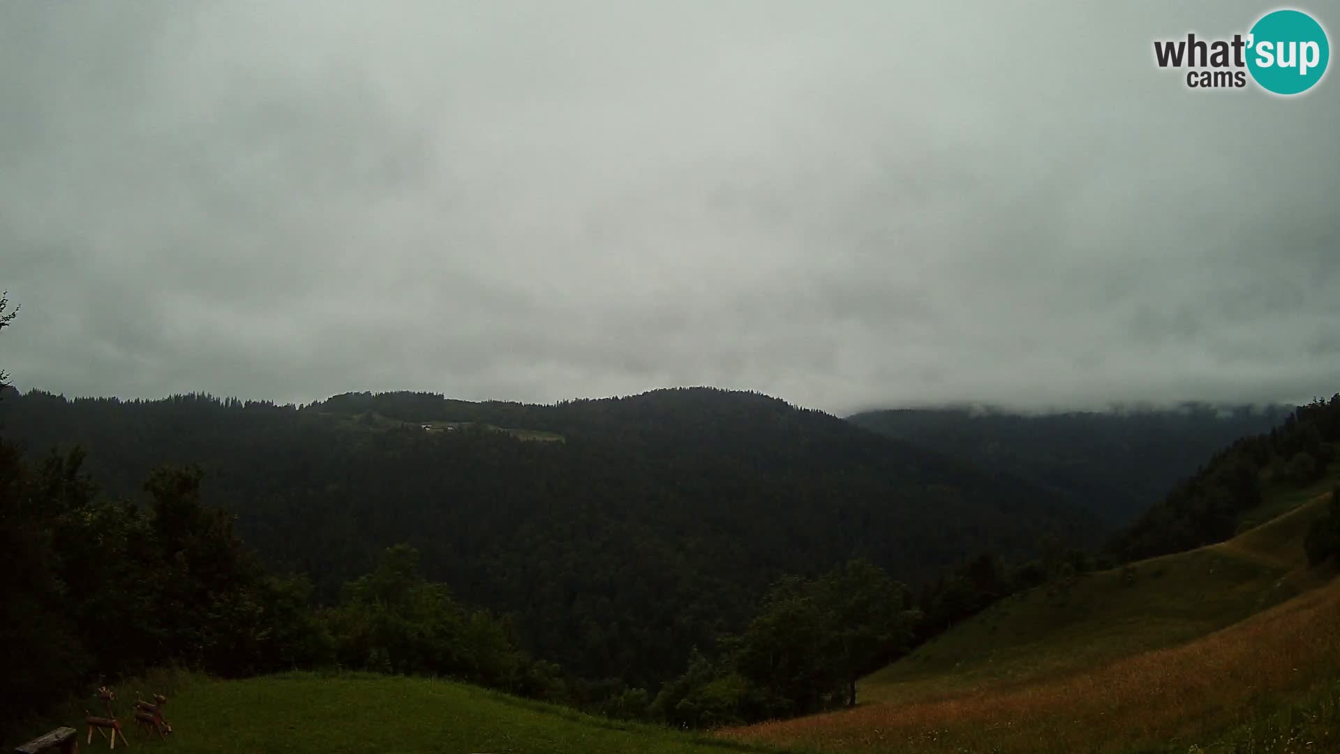 Webcam Brunarica Dražgoše – Liveblick auf Ratitovec (1666 m)