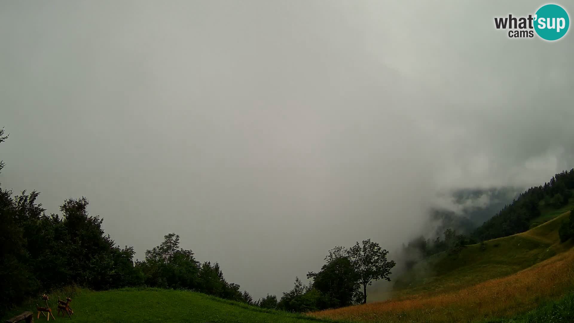 Webcam Brunarica Dražgoše – Vista live sul Ratitovec (1666 m)