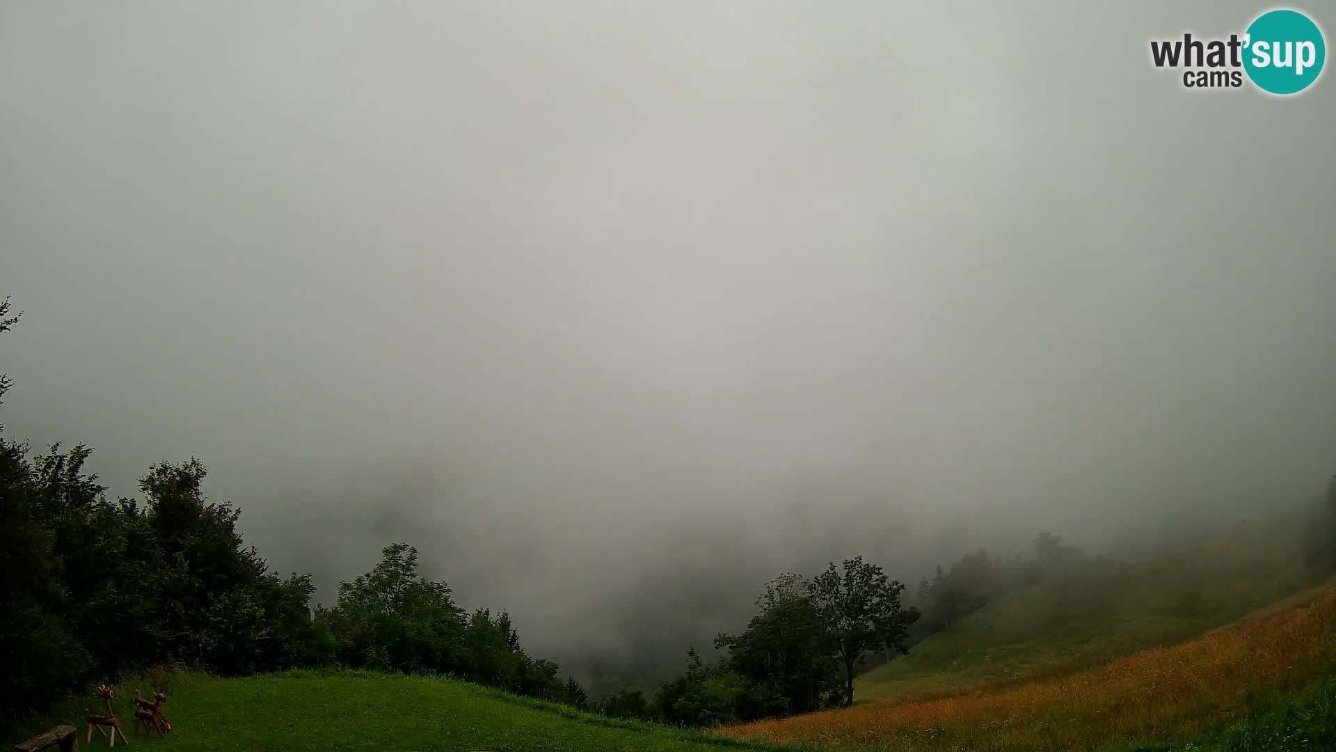 Webcam Brunarica Dražgoše – Liveblick auf Ratitovec (1666 m)