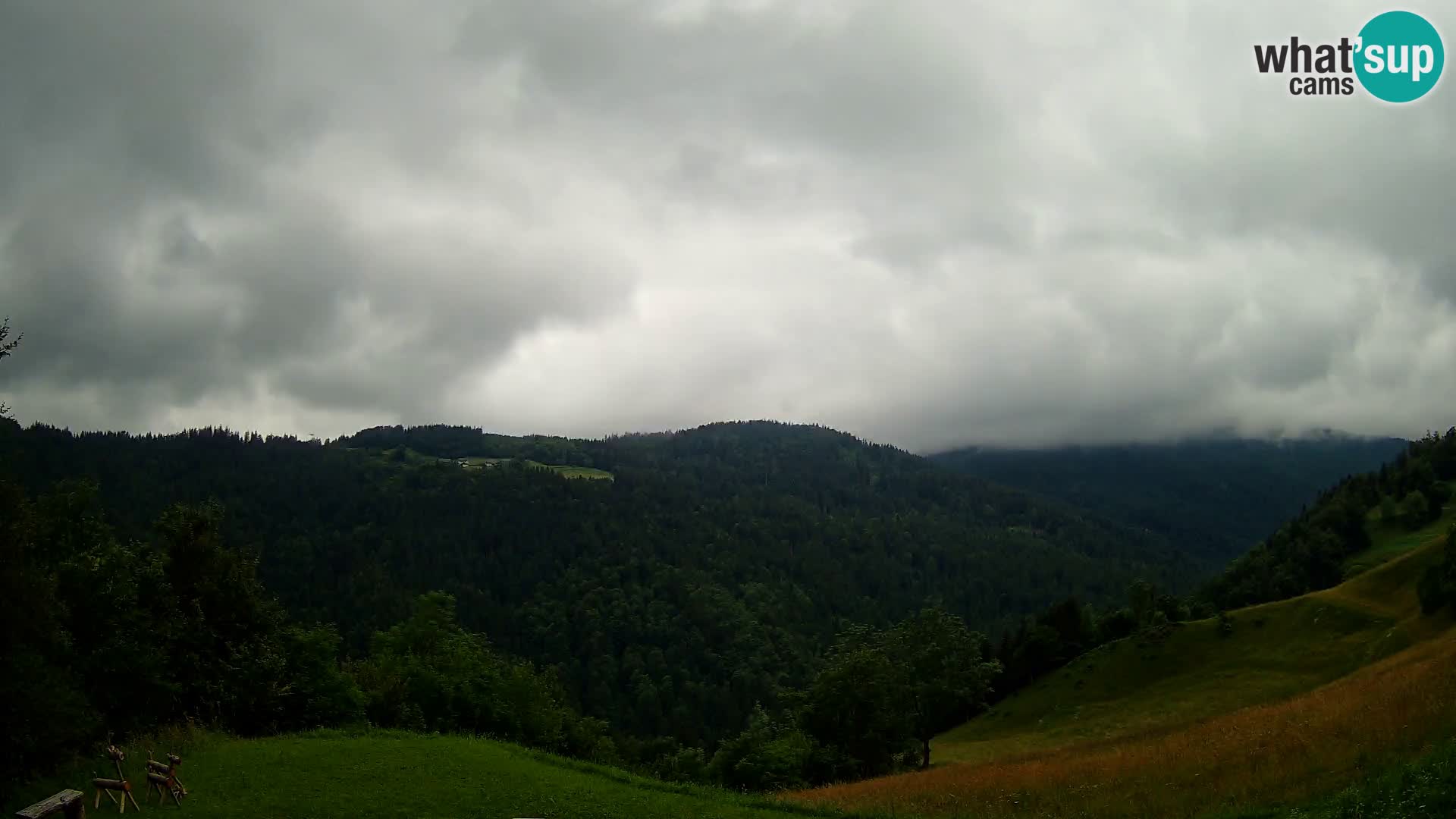 Webcam Brunarica Dražgoše – Live View of Ratitovec (1666 m)