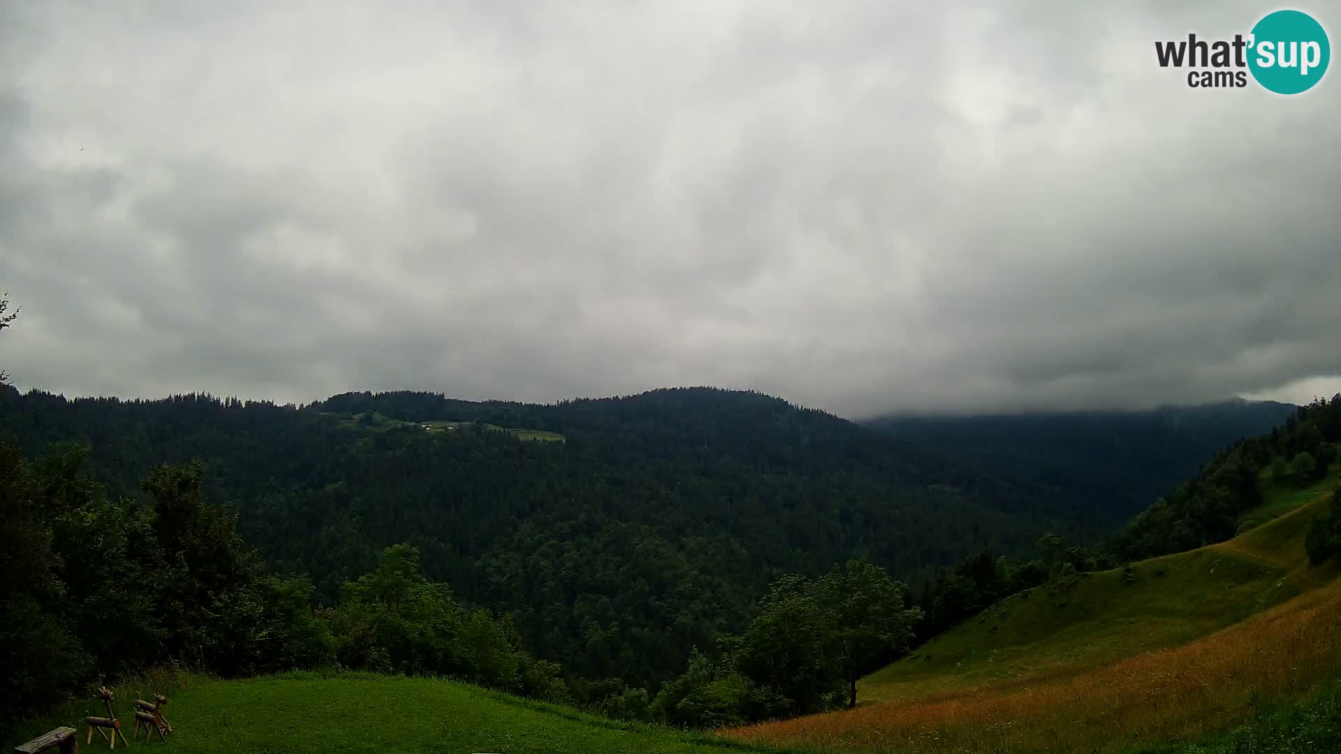 Webcam Brunarica Dražgoše – Liveblick auf Ratitovec (1666 m)