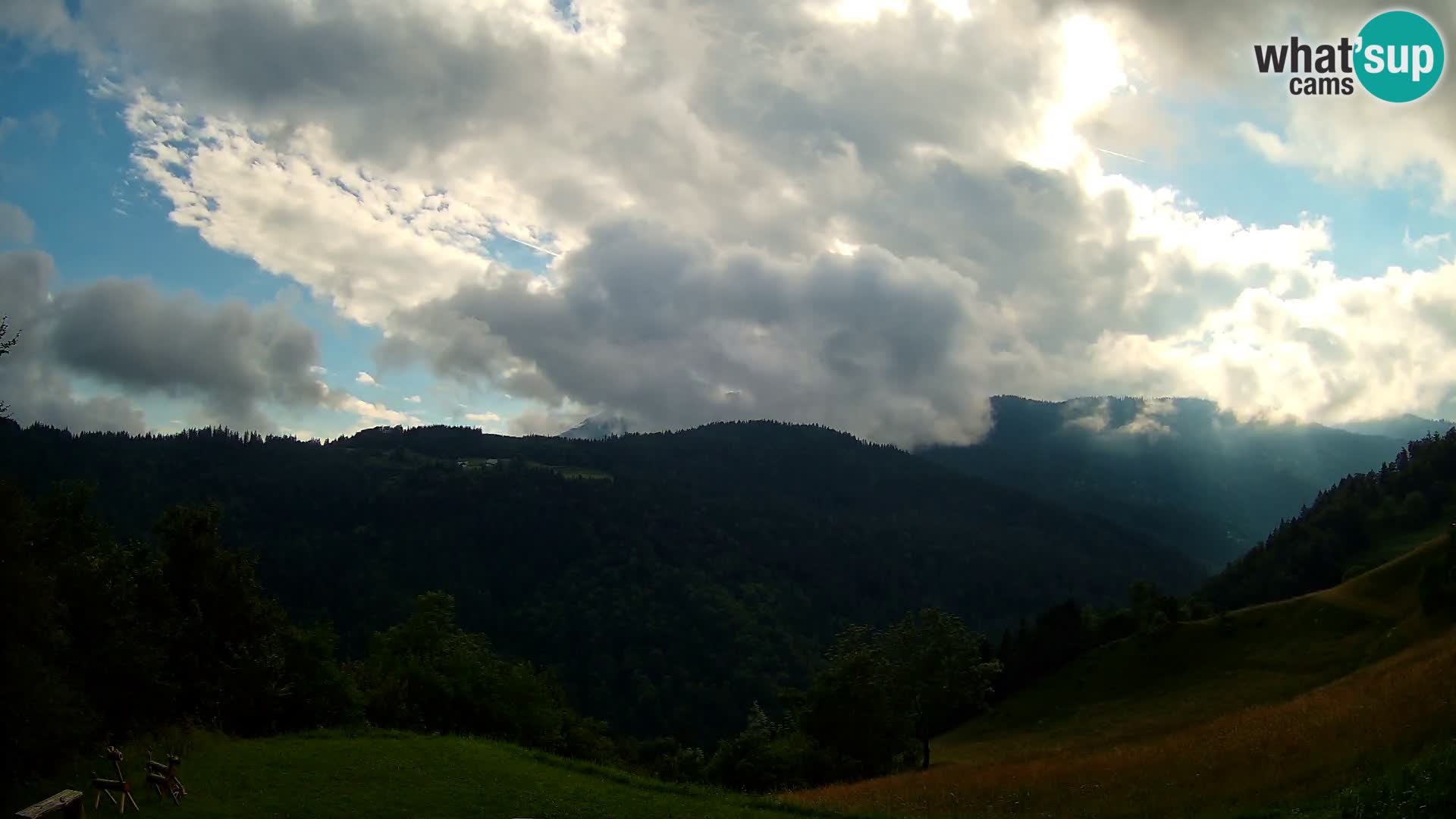 Webcam Brunarica Dražgoše – Live View of Ratitovec (1666 m)