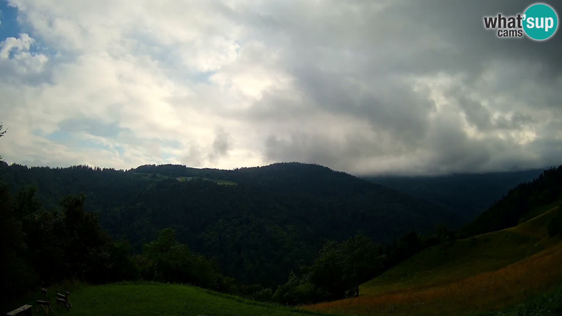 Webcam Brunarica Dražgoše – Live View of Ratitovec (1666 m)
