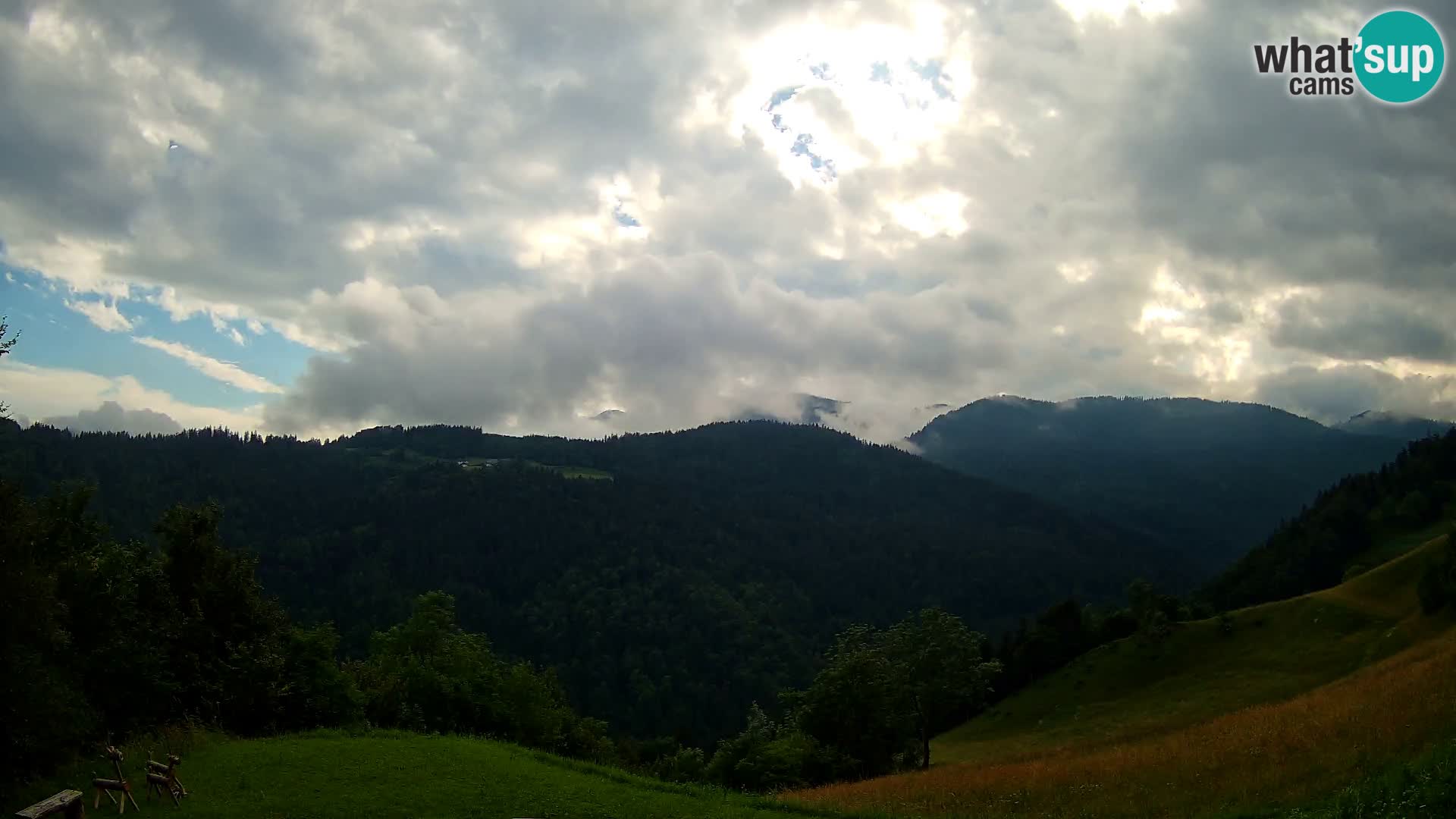 Webcam Brunarica Dražgoše – Live View of Ratitovec (1666 m)