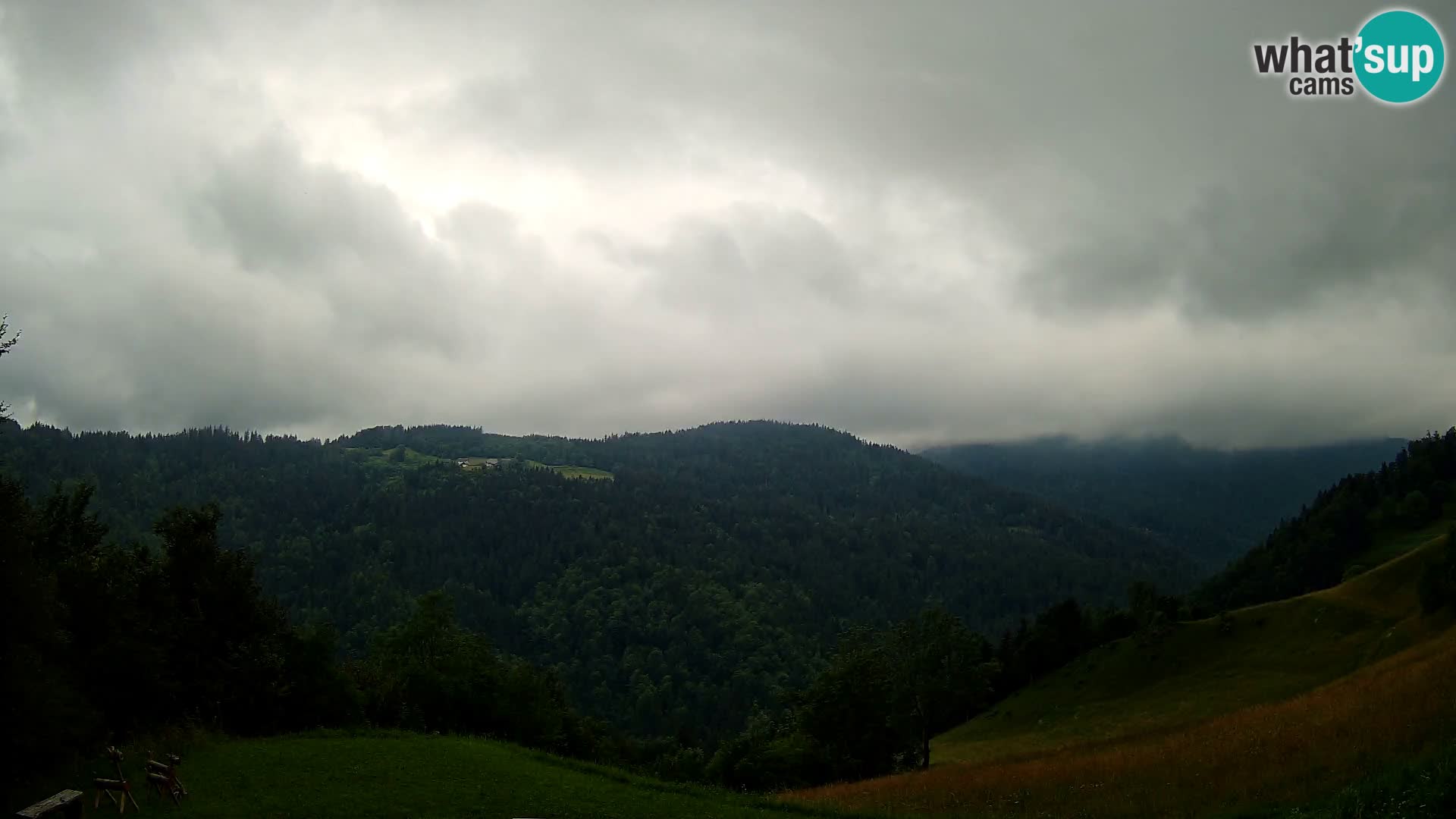Webcam Brunarica Dražgoše – Live View of Ratitovec (1666 m)