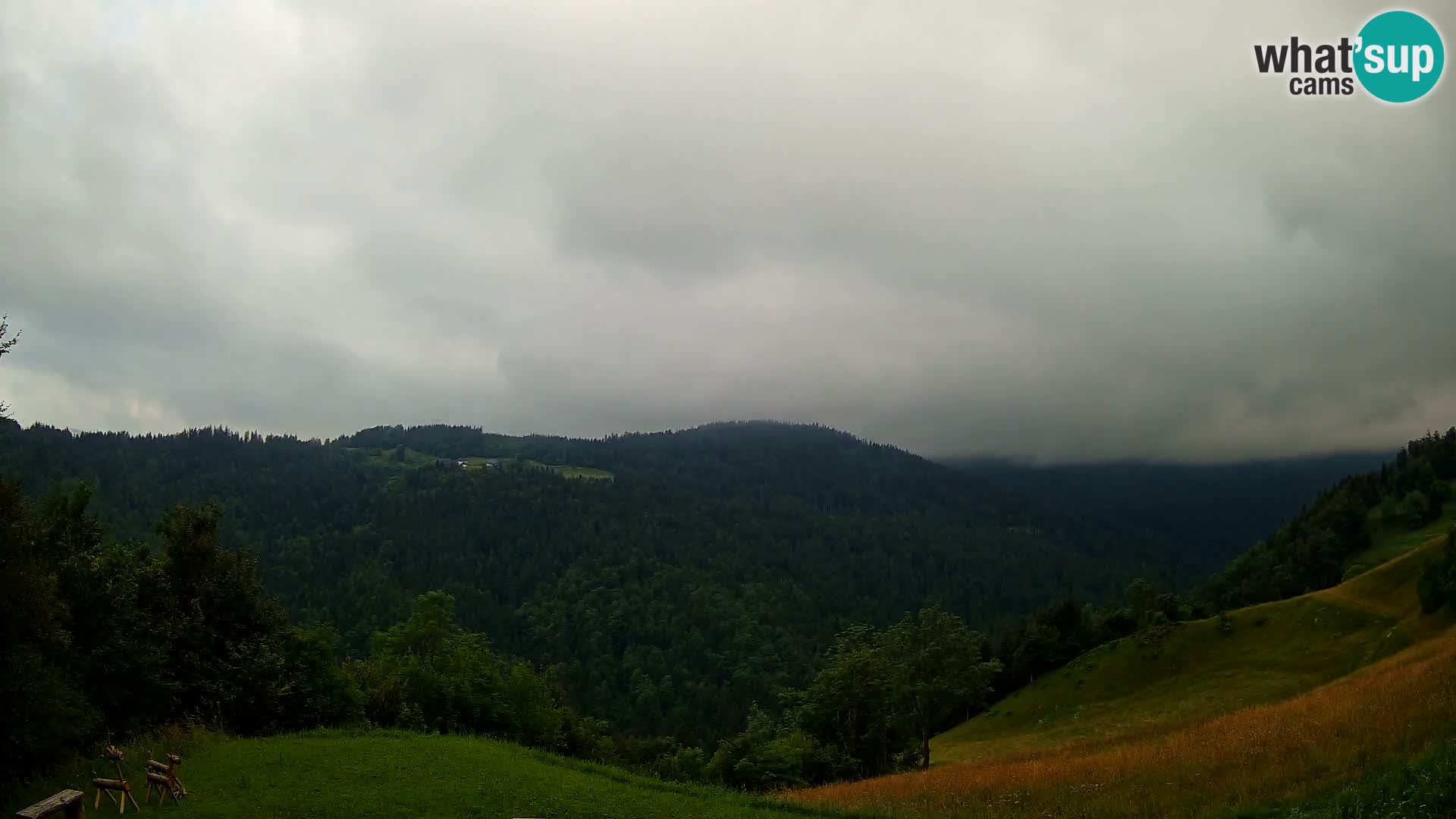 Webcam Brunarica Dražgoše – Live View of Ratitovec (1666 m)