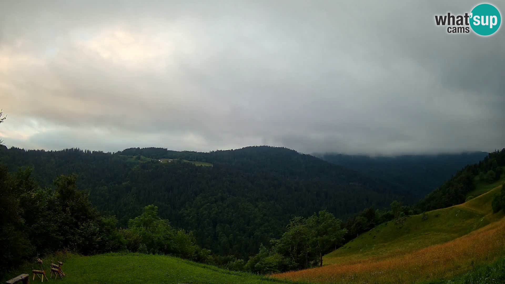 Webcam Brunarica Dražgoše – Live View of Ratitovec (1666 m)
