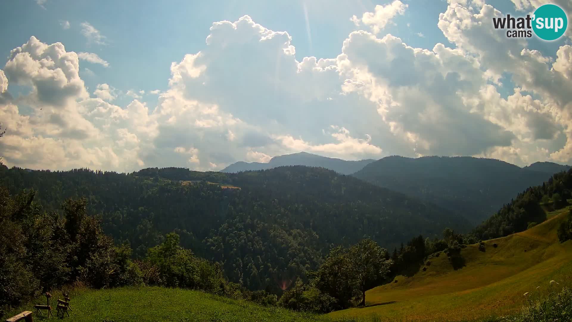 Webcam Brunarica Dražgoše – Live View of Ratitovec (1666 m)