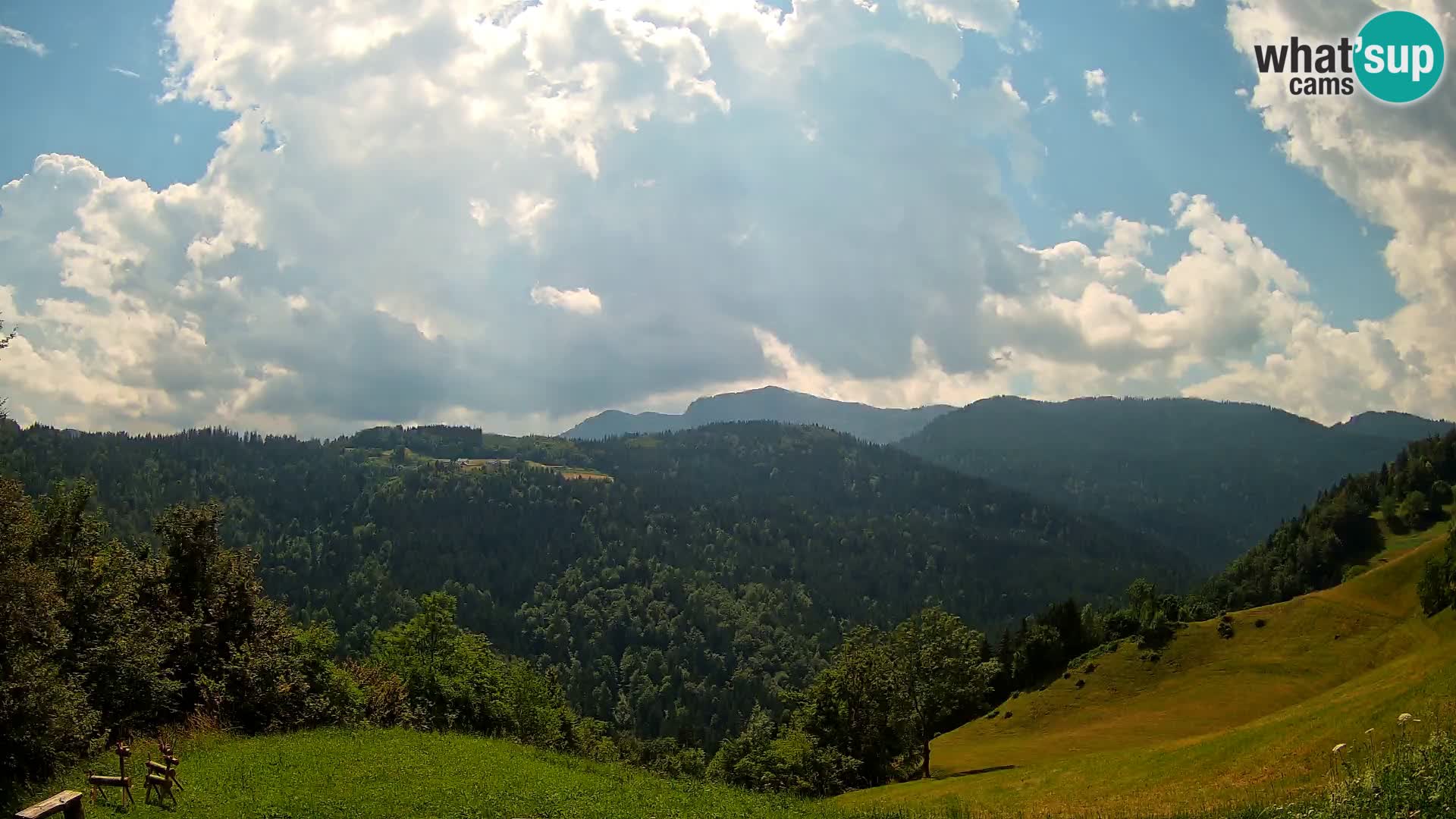 Webcam Brunarica Dražgoše – Live View of Ratitovec (1666 m)