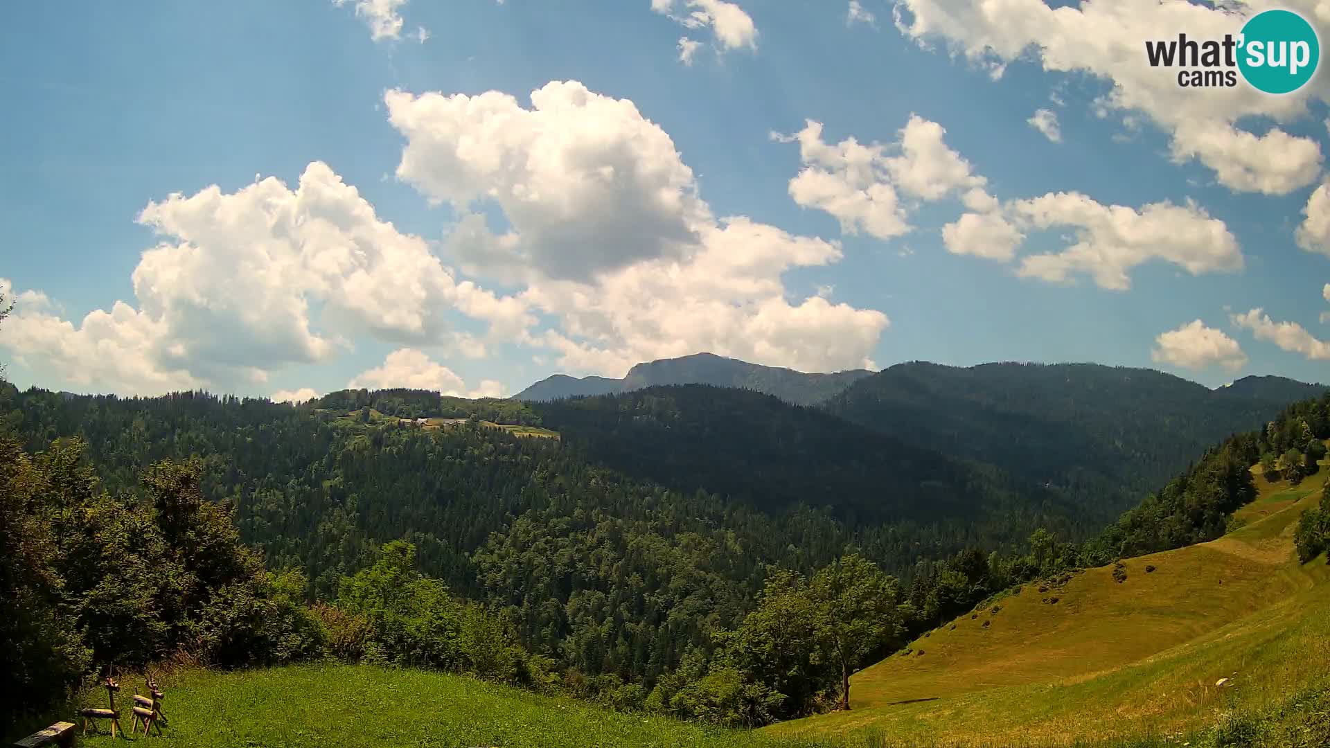 Webcam Brunarica Dražgoše – Vista live sul Ratitovec (1666 m)