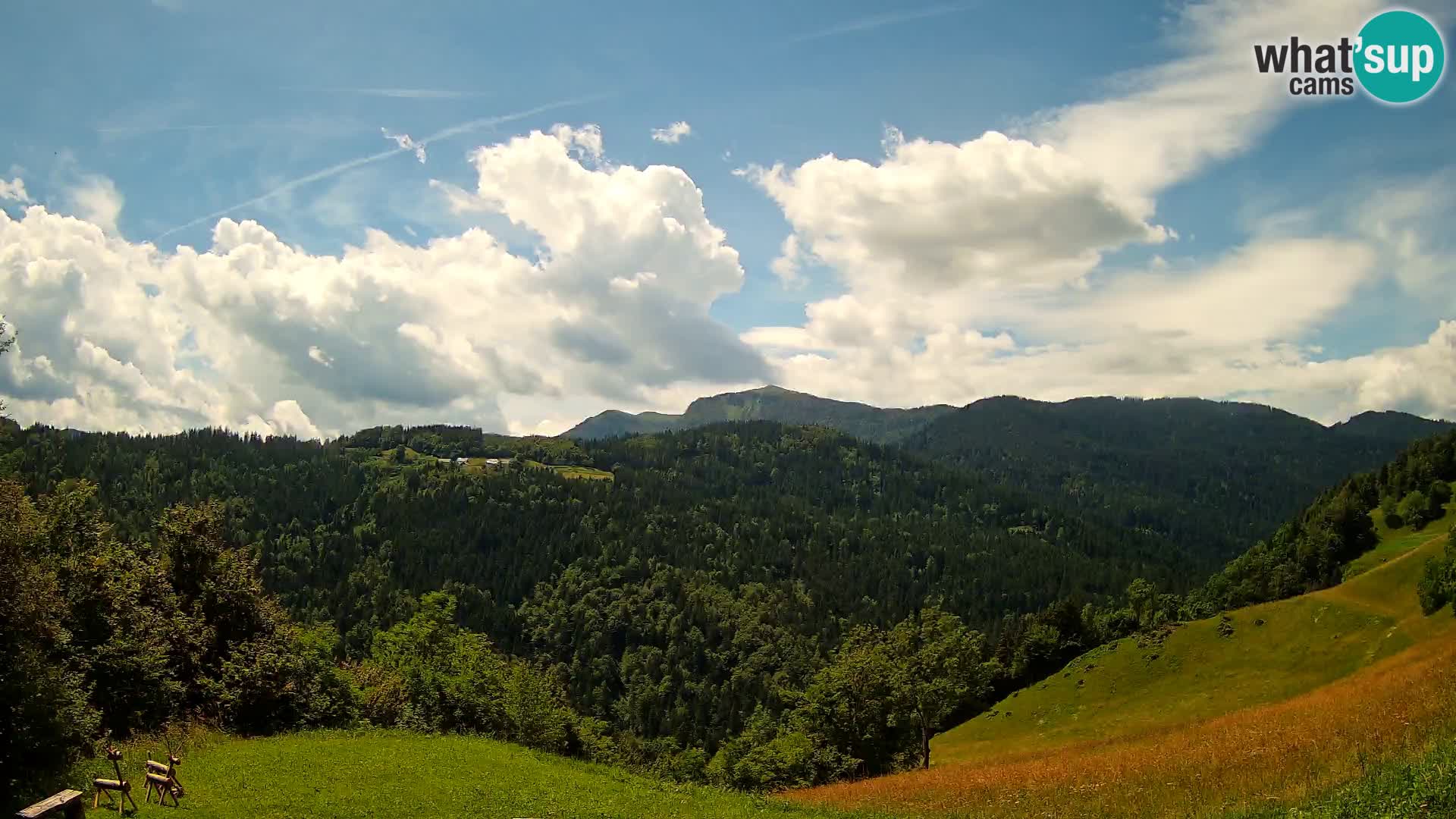 Webcam Brunarica Dražgoše – Vista live sul Ratitovec (1666 m)