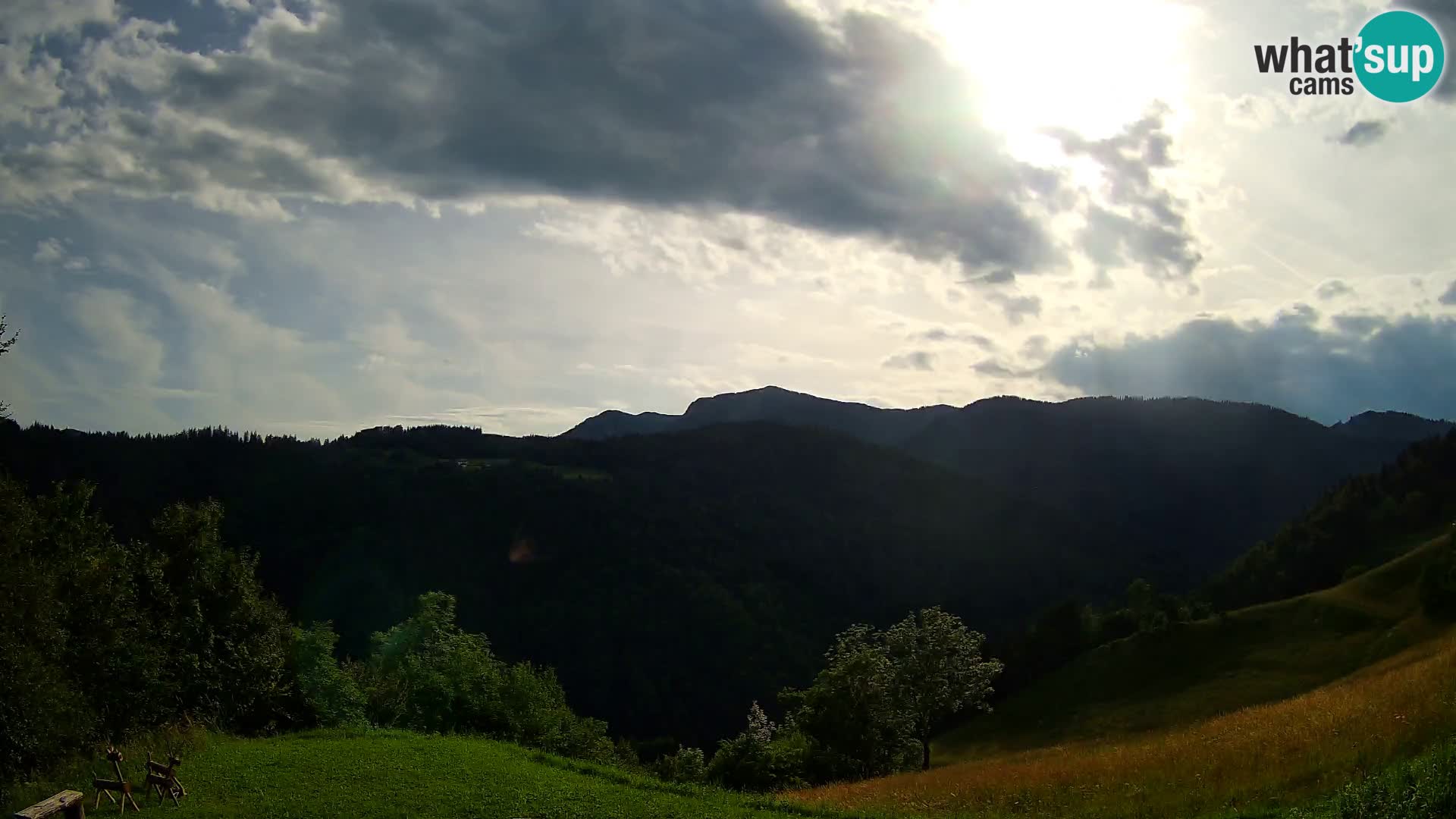 Webcam Brunarica Dražgoše – Live View of Ratitovec (1666 m)