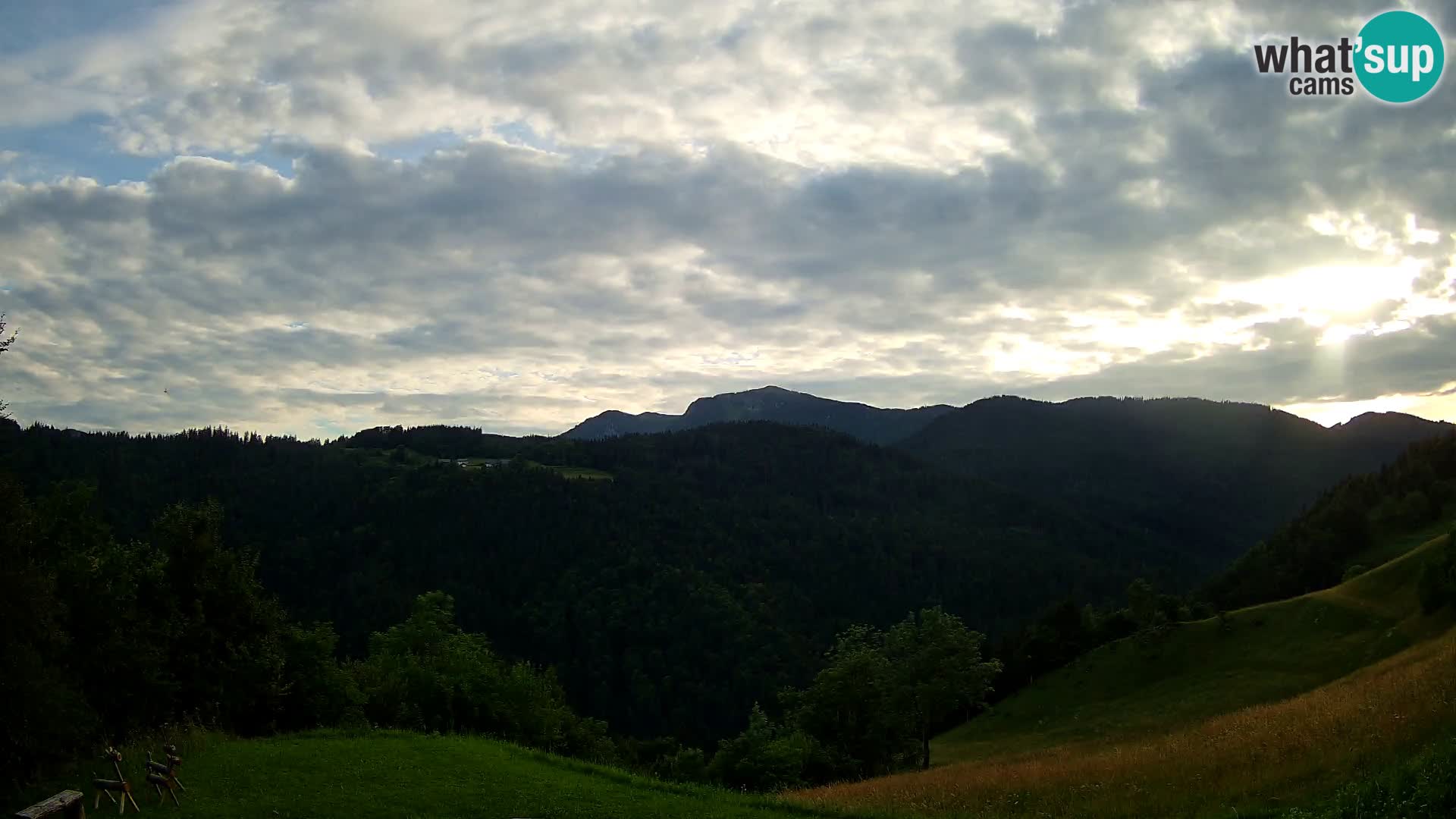 Web kamera Brunarica Dražgoše – Pogled uživo na Ratitovec (1666 m)