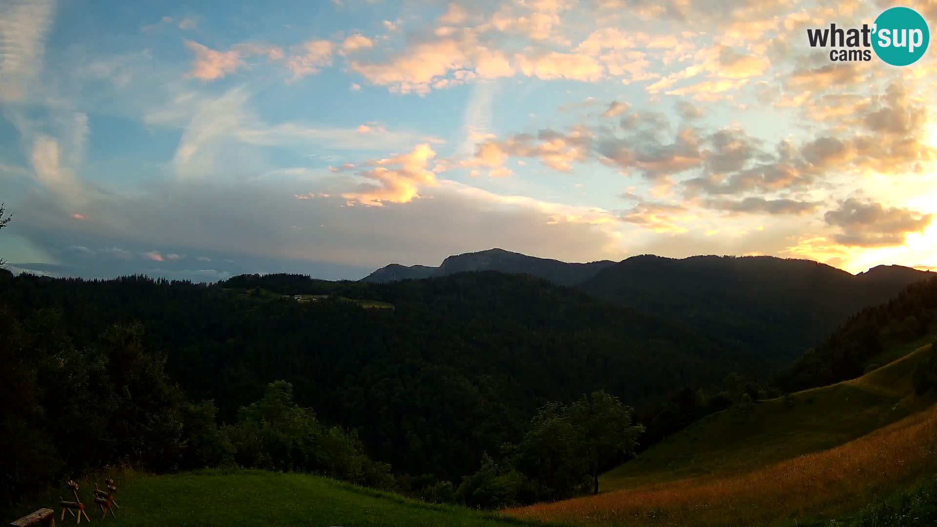 Web kamera Brunarica Dražgoše – Pogled uživo na Ratitovec (1666 m)
