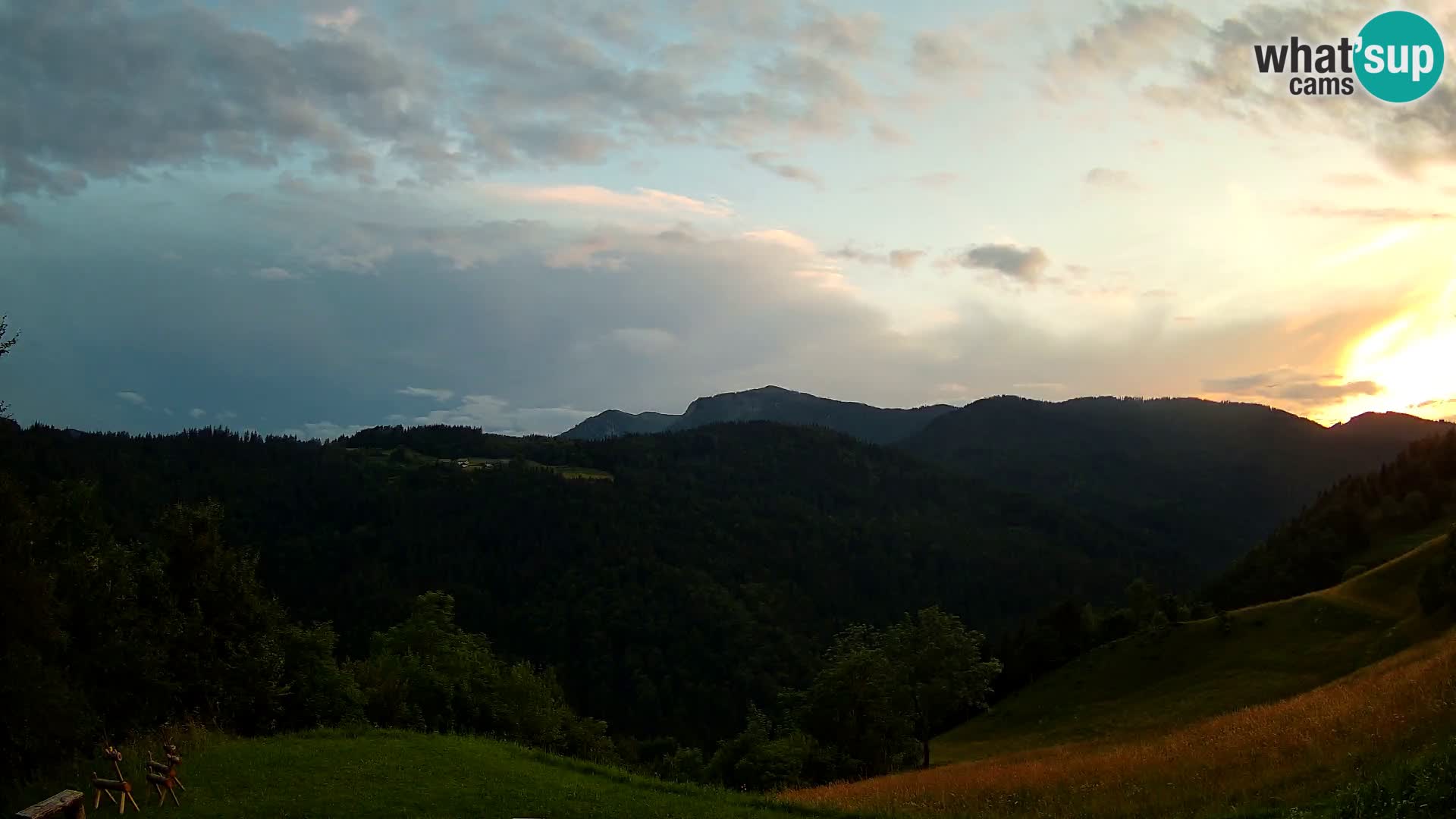 Web kamera Brunarica Dražgoše – Pogled uživo na Ratitovec (1666 m)